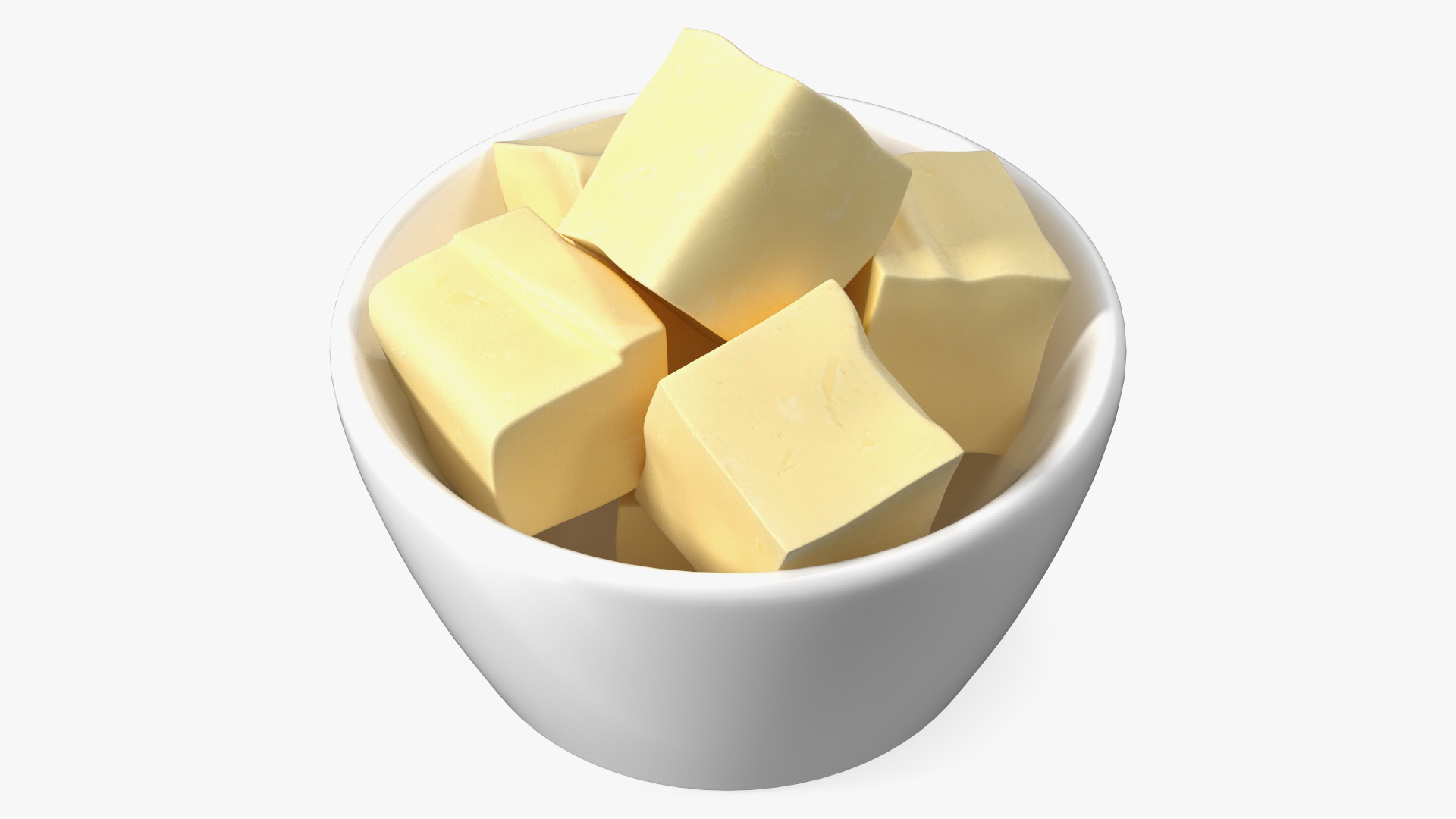 3D Butter Pieces in Bowl