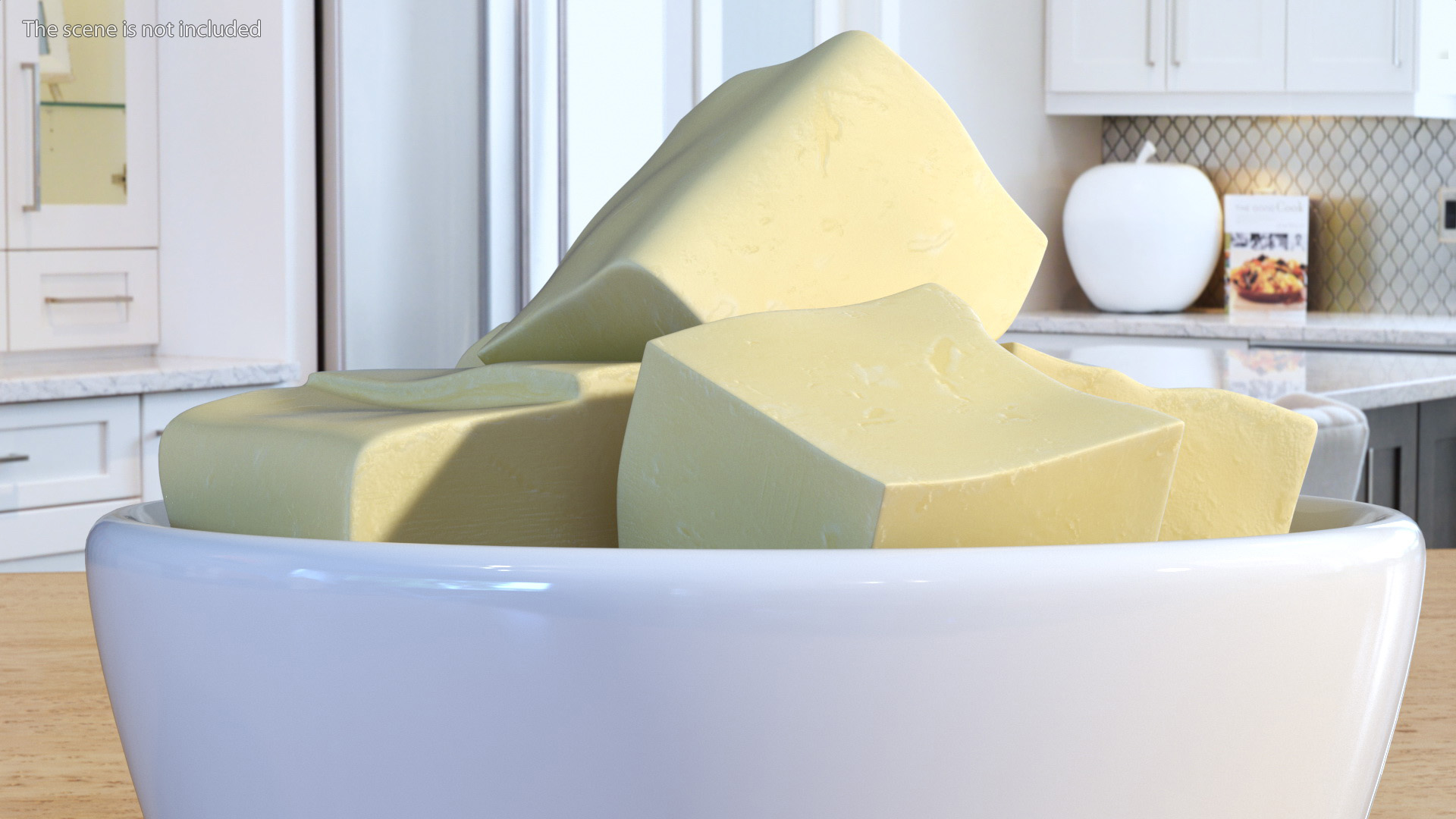 3D Butter Pieces in Bowl