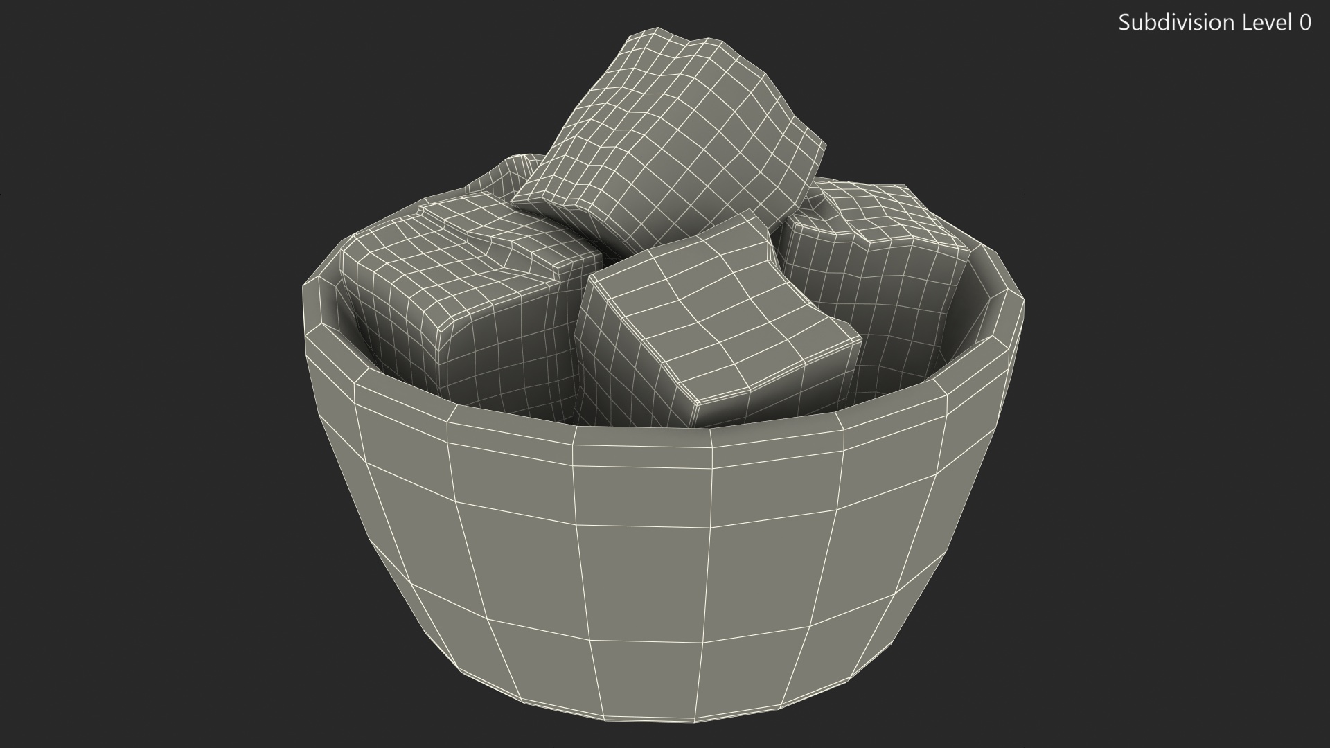 3D Butter Pieces in Bowl