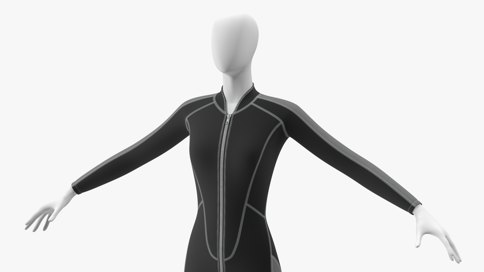 Woman Wetsuit Full Version Black 3D