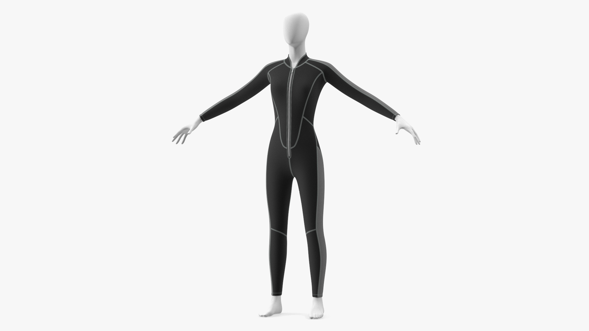Woman Wetsuit Full Version Black 3D