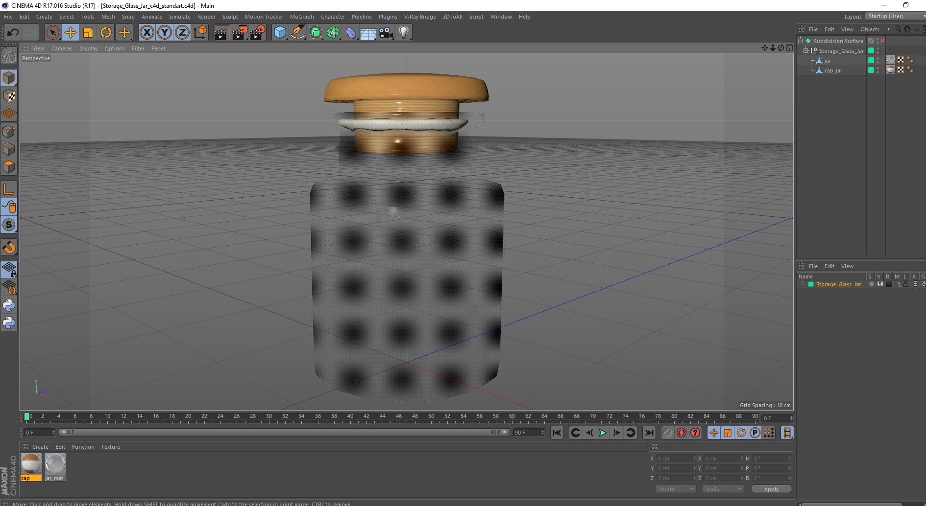 Storage Glass Jar 3D