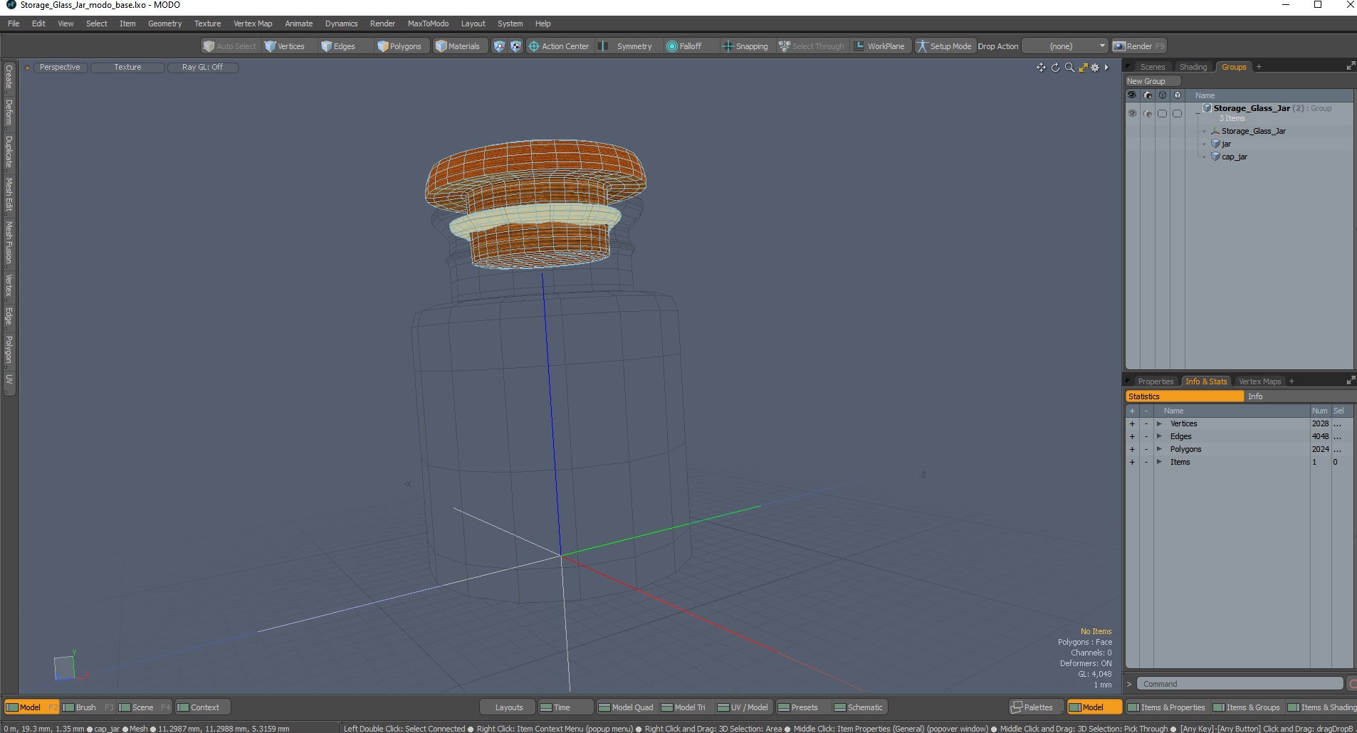 Storage Glass Jar 3D