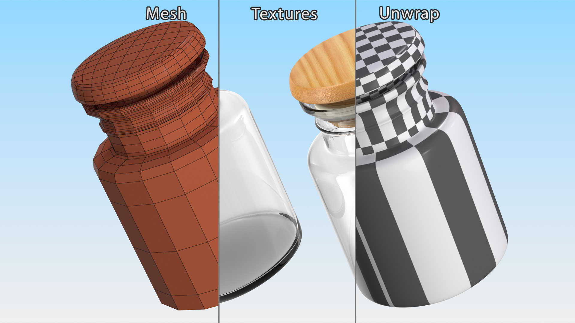 Storage Glass Jar 3D