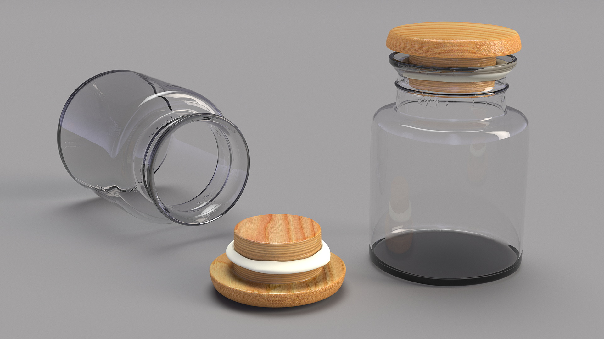 Storage Glass Jar 3D