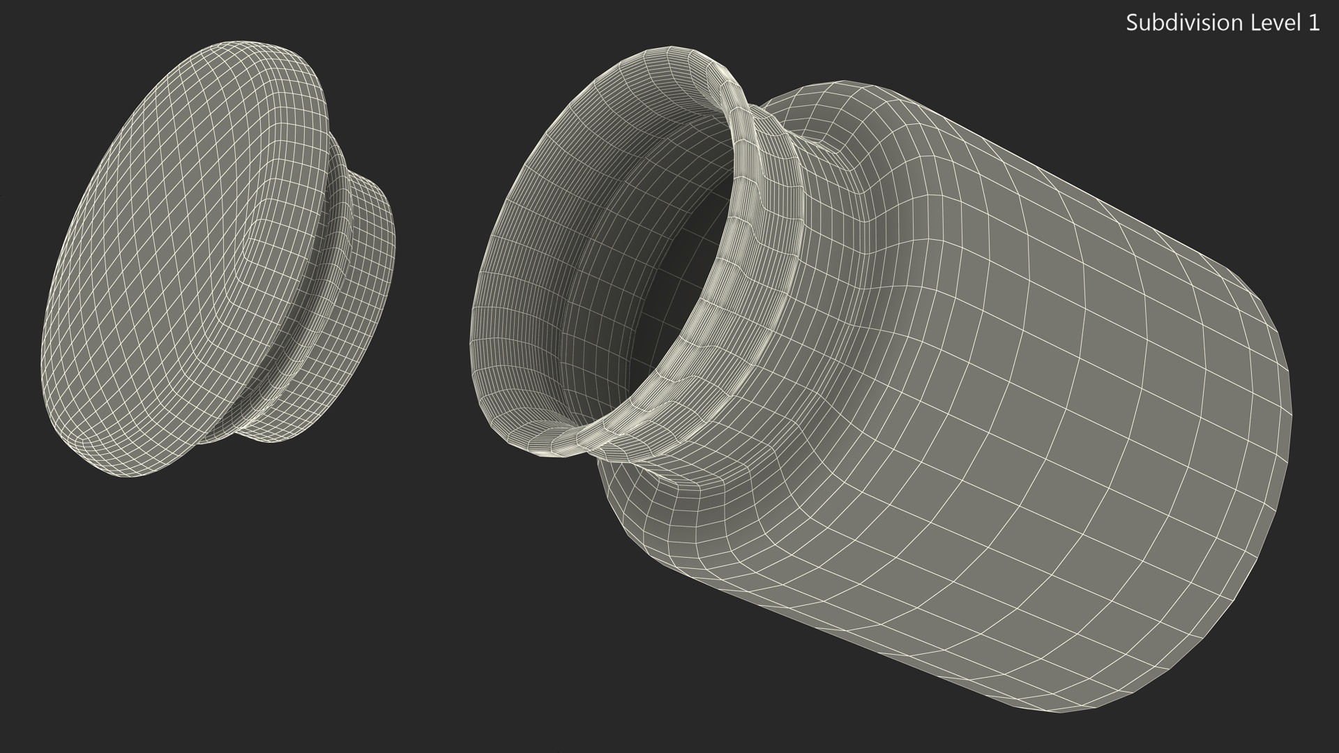 Storage Glass Jar 3D