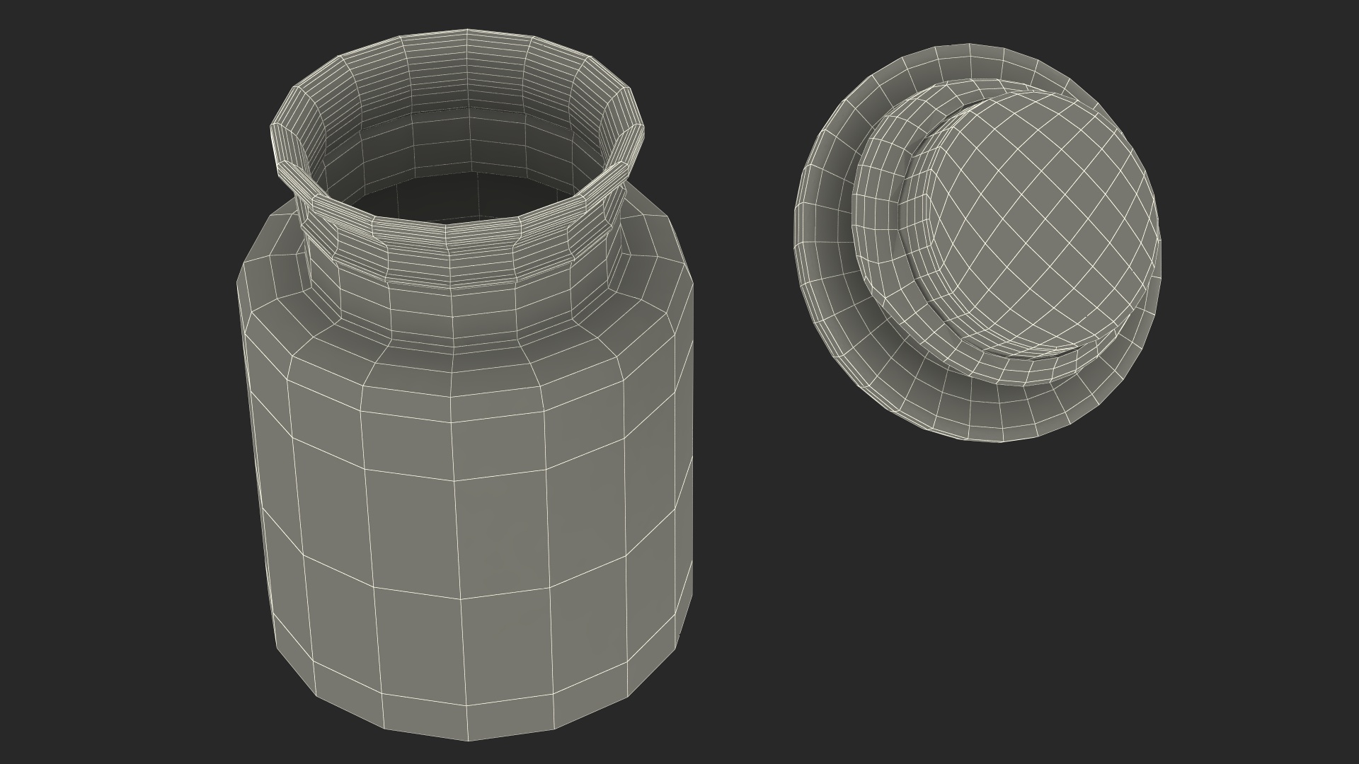 Storage Glass Jar 3D