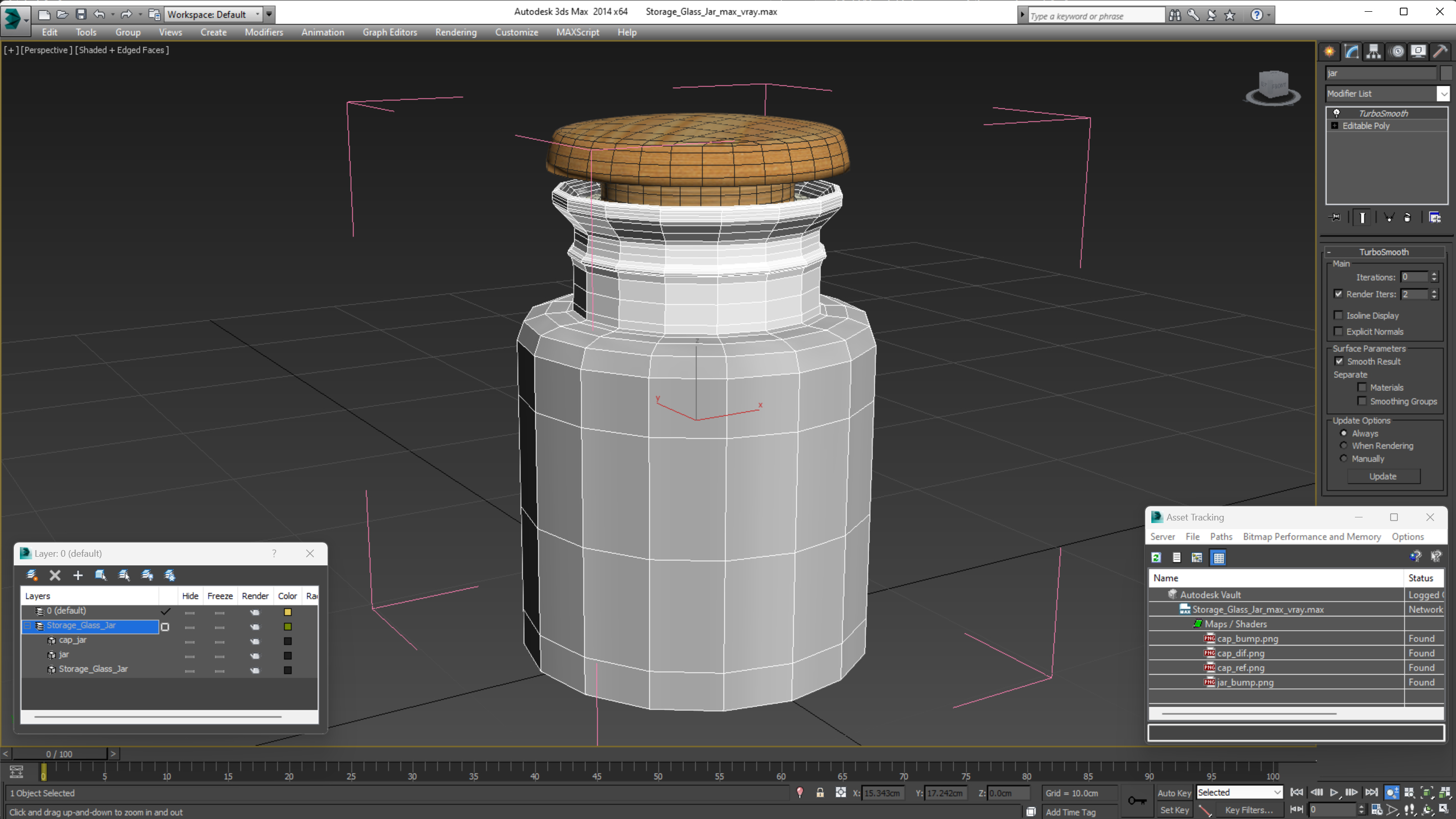 Storage Glass Jar 3D