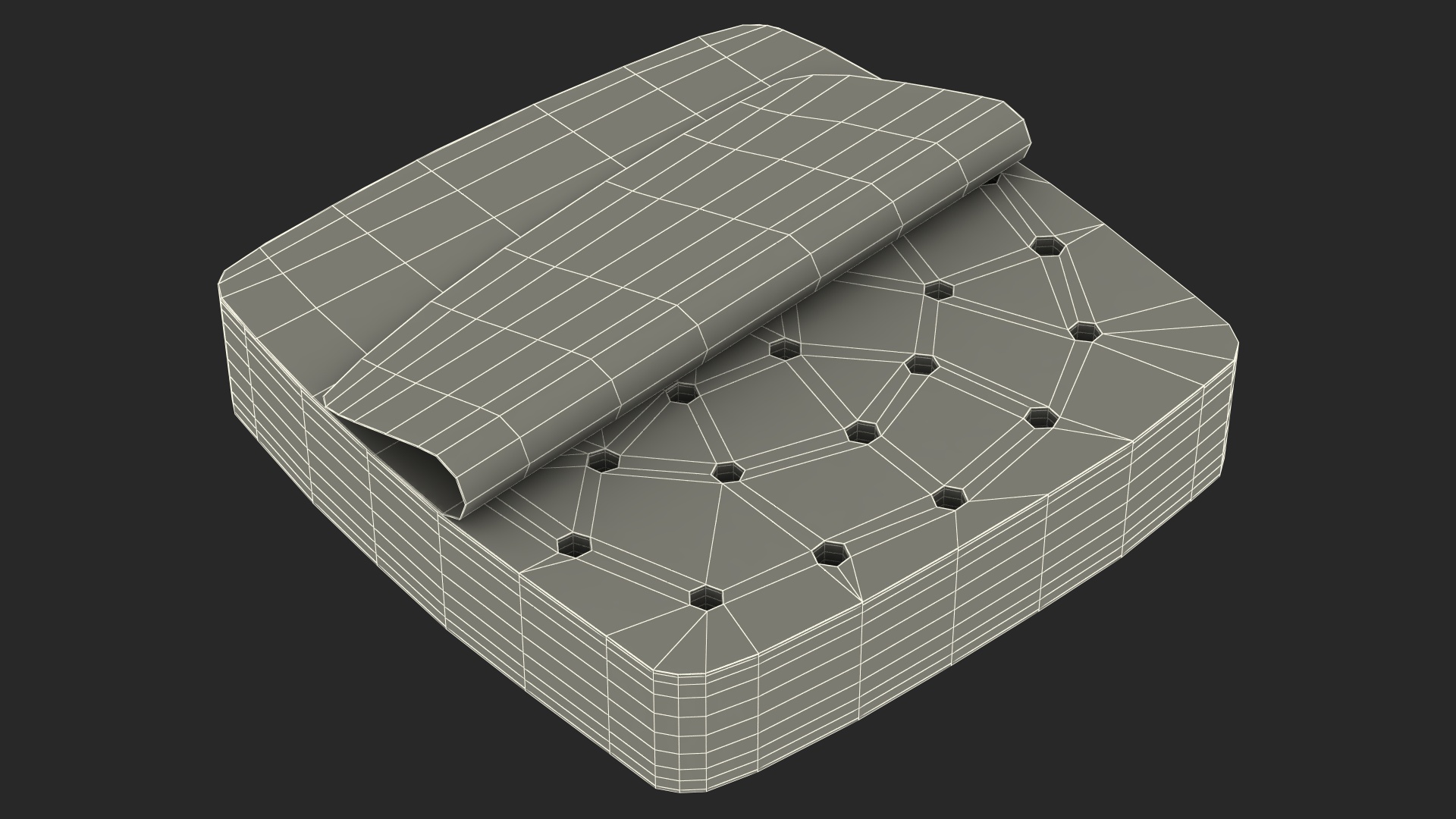 Stack of Square Disposable Paper Air Frier Liners 3D model