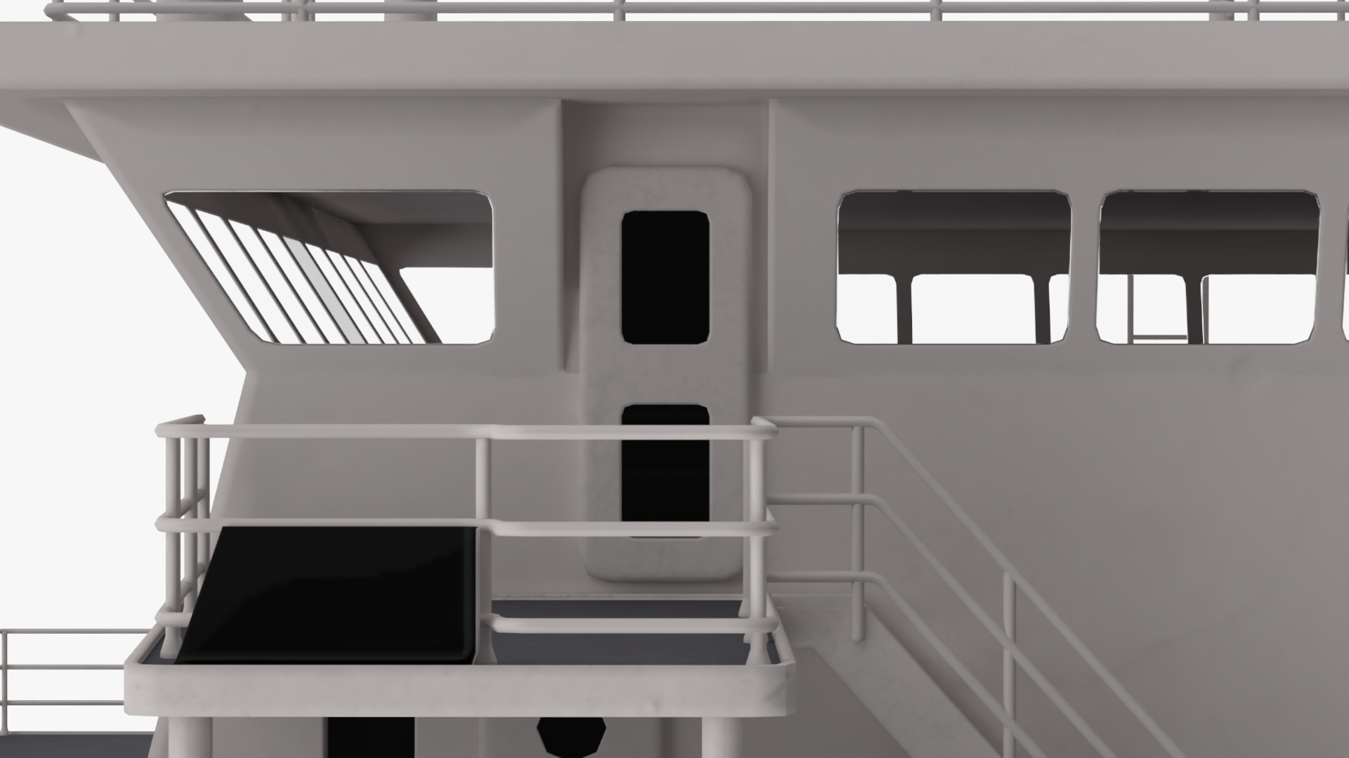 3D Construction Vessel Bourbon Enterprise Blue model