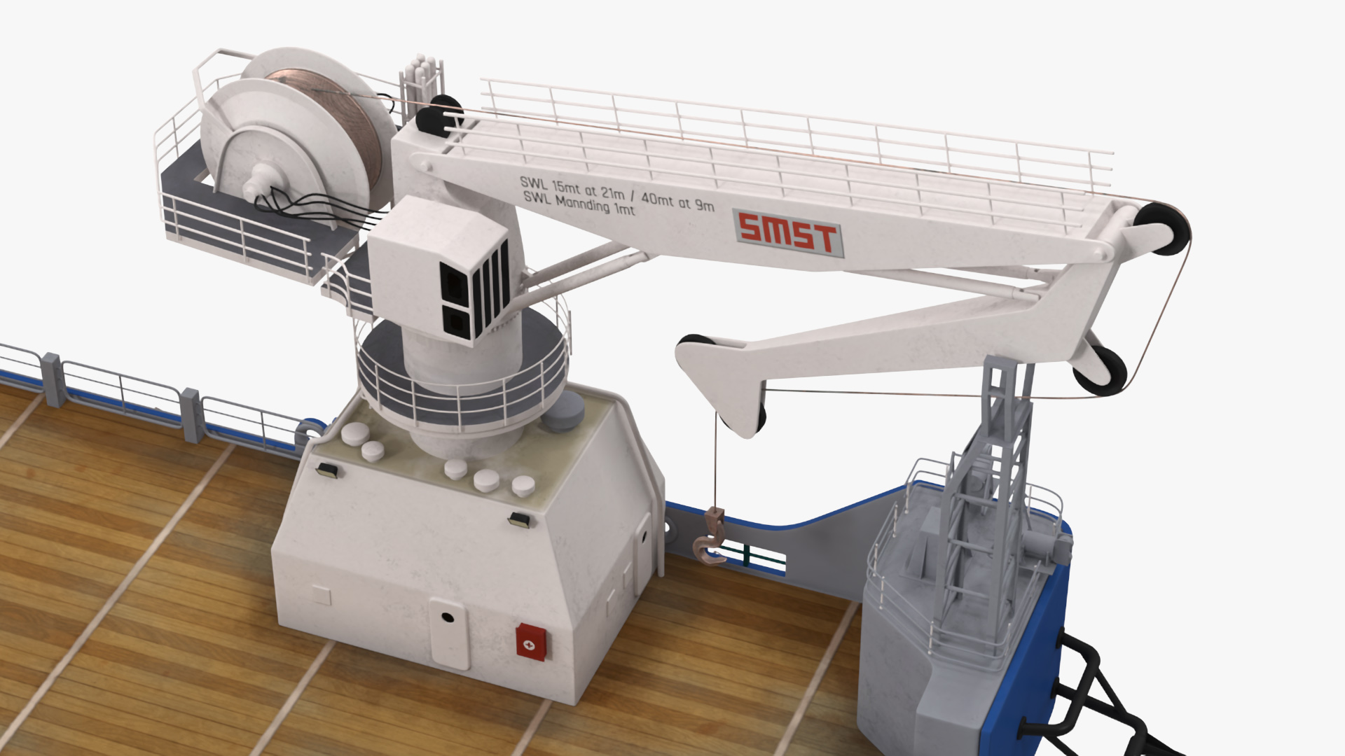 3D Construction Vessel Bourbon Enterprise Blue model