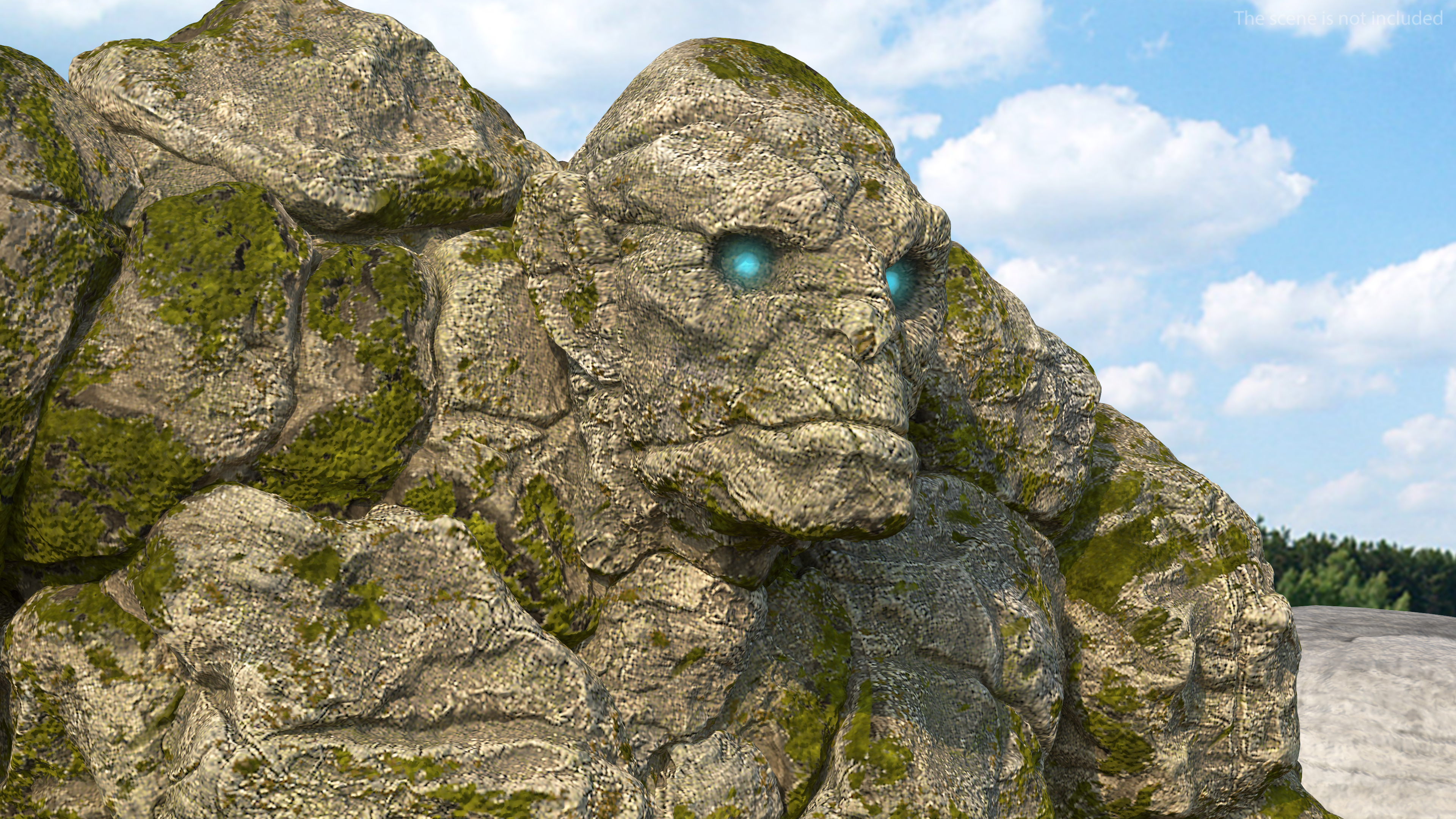 Head of Stone Golem 3D model