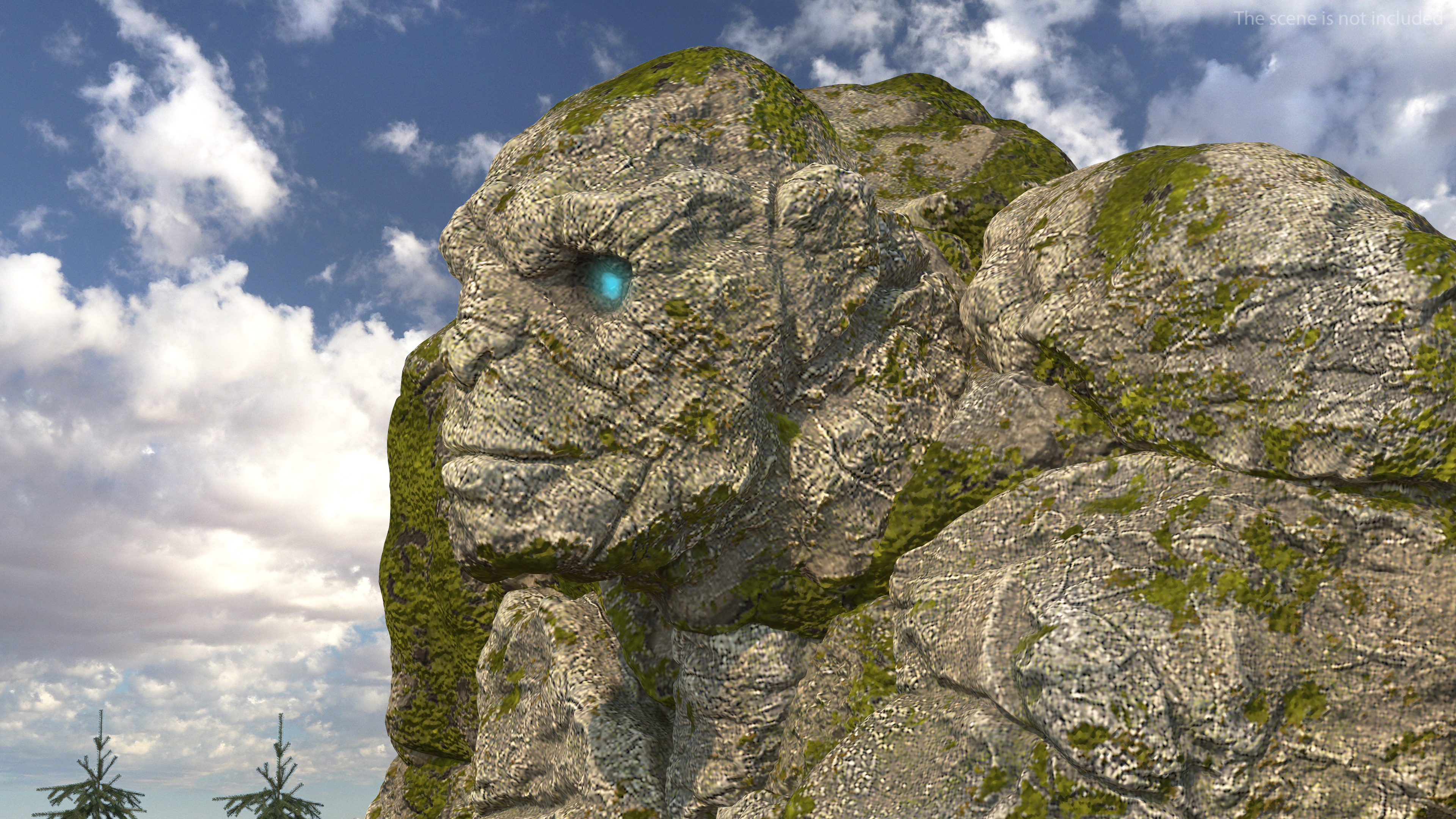 Head of Stone Golem 3D model