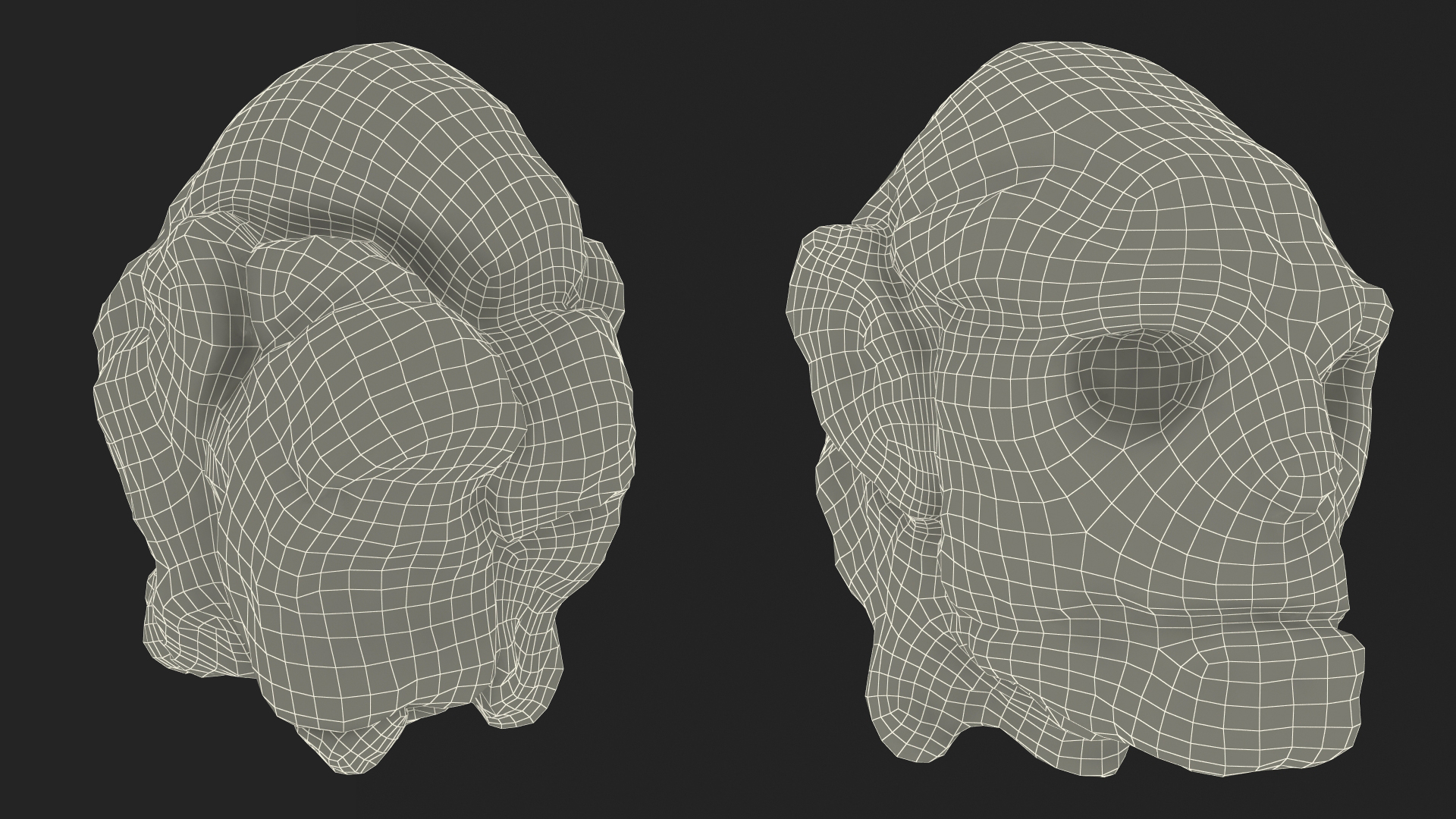 Head of Stone Golem 3D model