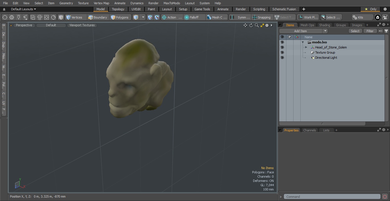 Head of Stone Golem 3D model