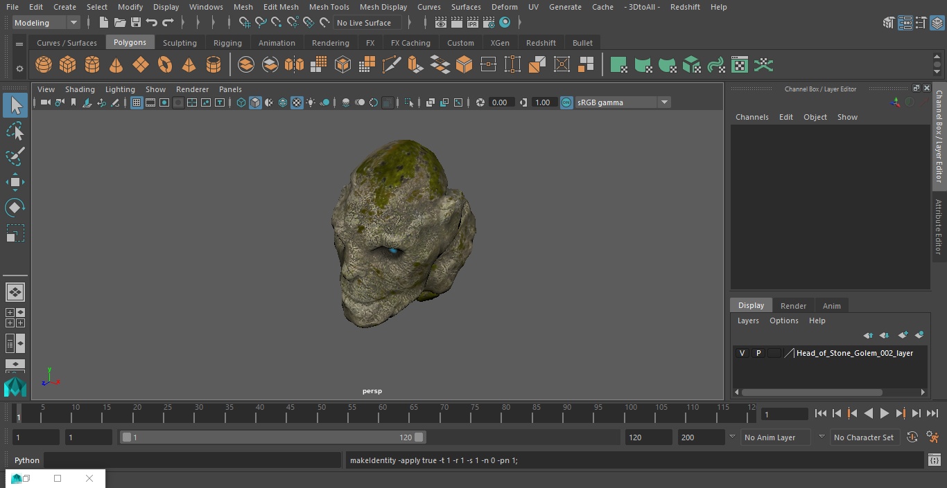 Head of Stone Golem 3D model