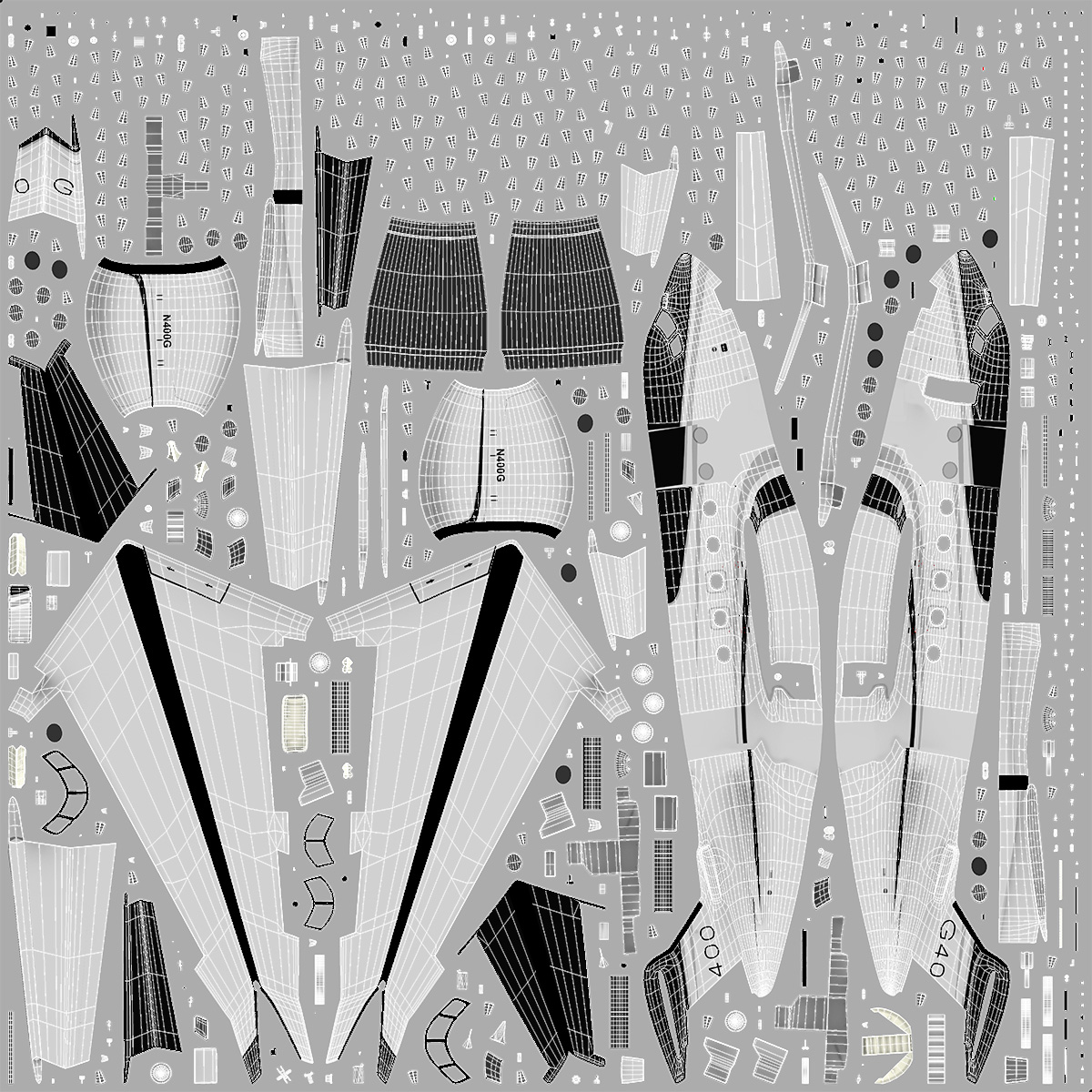 3D model Gulfstream G400 Twin Engine Business Jet