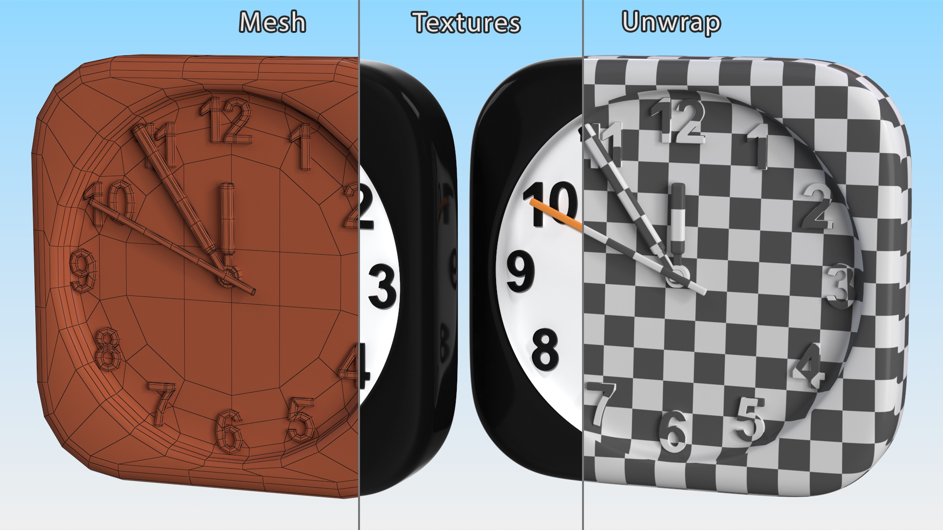 3D iPhone iOS Clock Icon