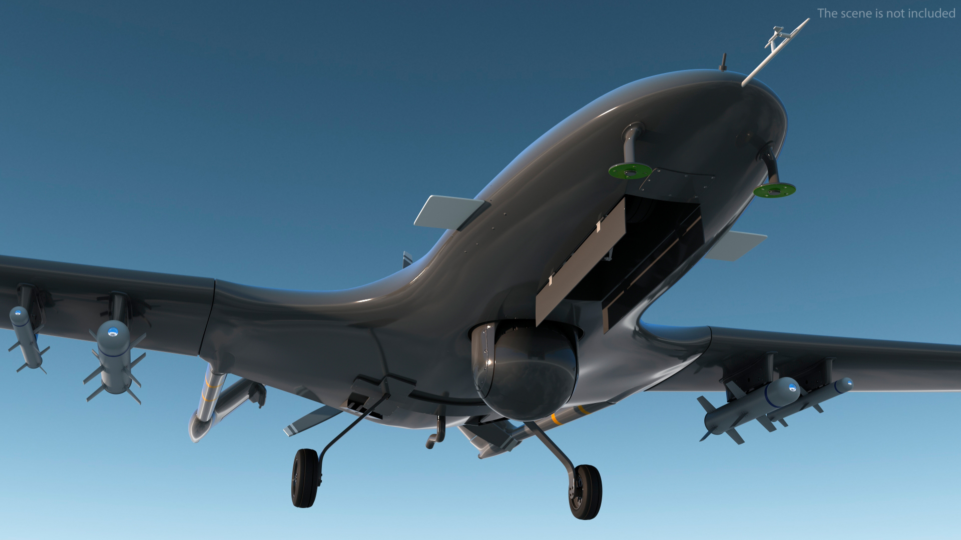 Unmanned Combat Aerial Vehicle Rigged 3D