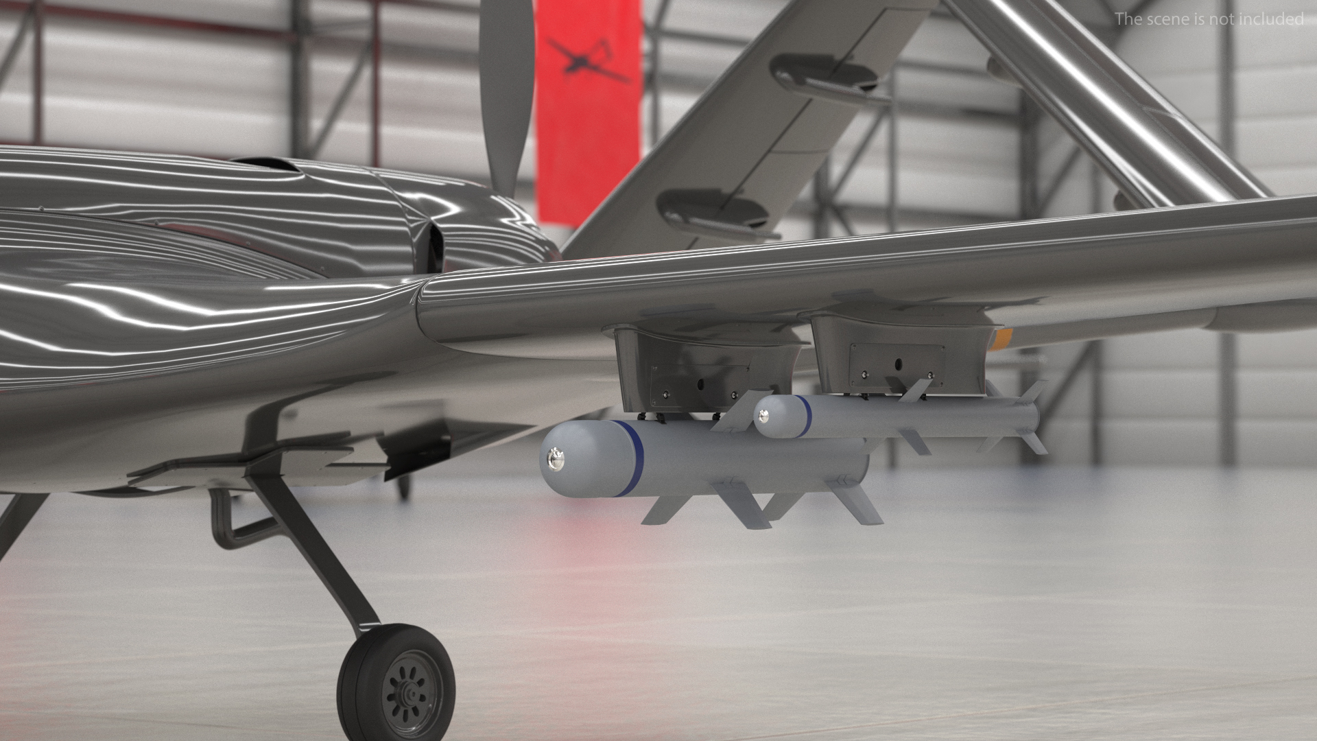 Unmanned Combat Aerial Vehicle Rigged 3D