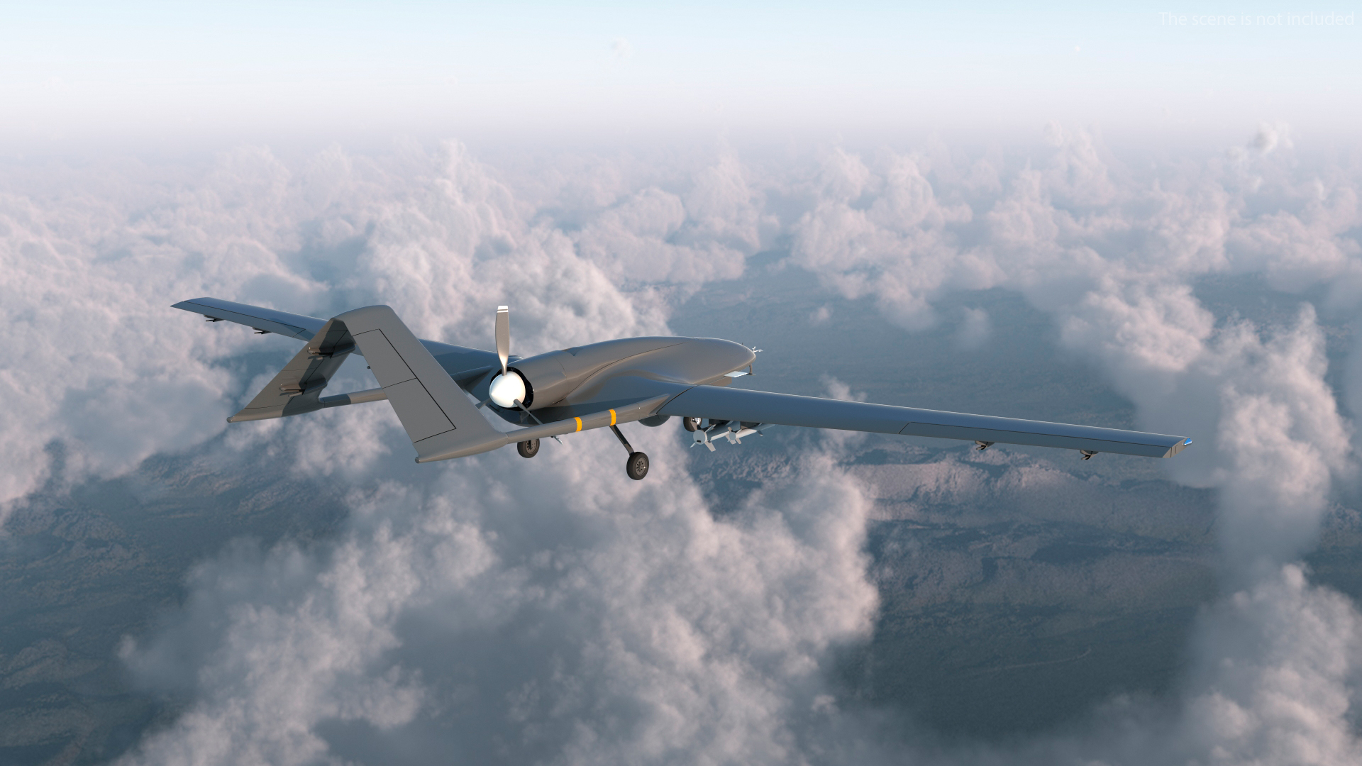 Unmanned Combat Aerial Vehicle Rigged 3D