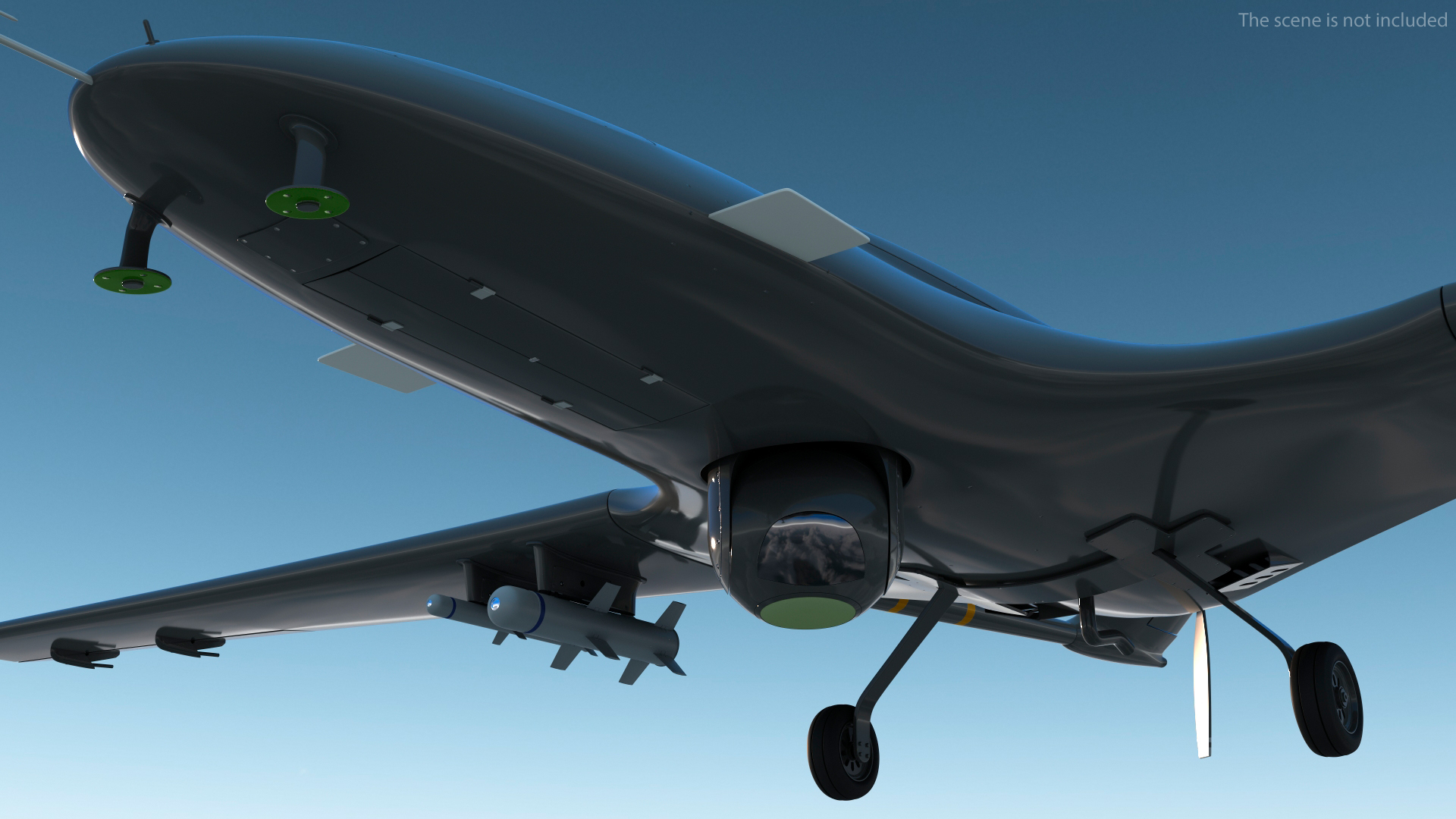 Unmanned Combat Aerial Vehicle Rigged 3D