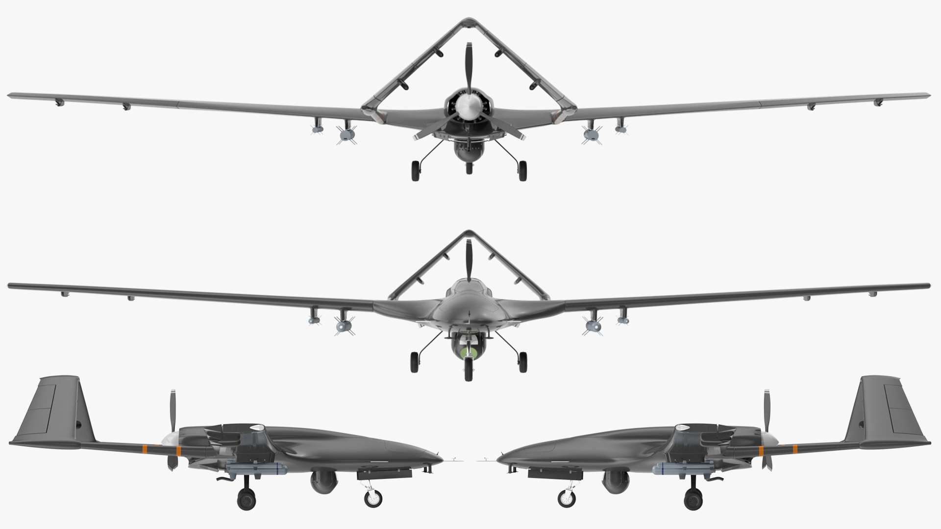 Unmanned Combat Aerial Vehicle Rigged 3D