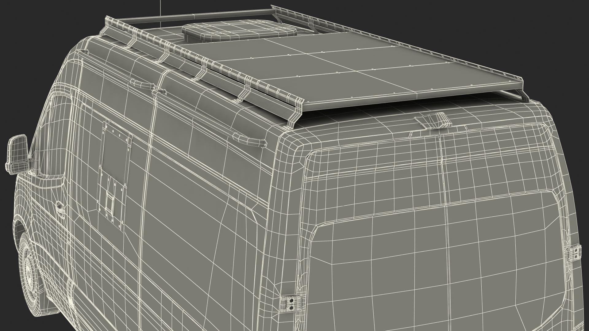 3D model Mercedes-Benz Sprinter Compact Van Simple Interior
