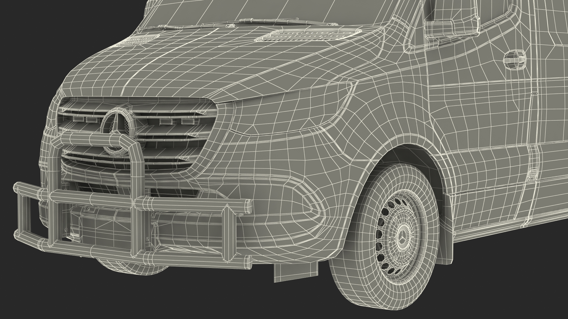 3D model Mercedes-Benz Sprinter Compact Van Simple Interior
