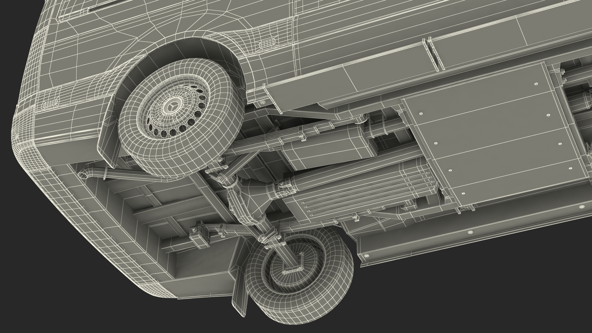 3D model Mercedes-Benz Sprinter Compact Van Simple Interior