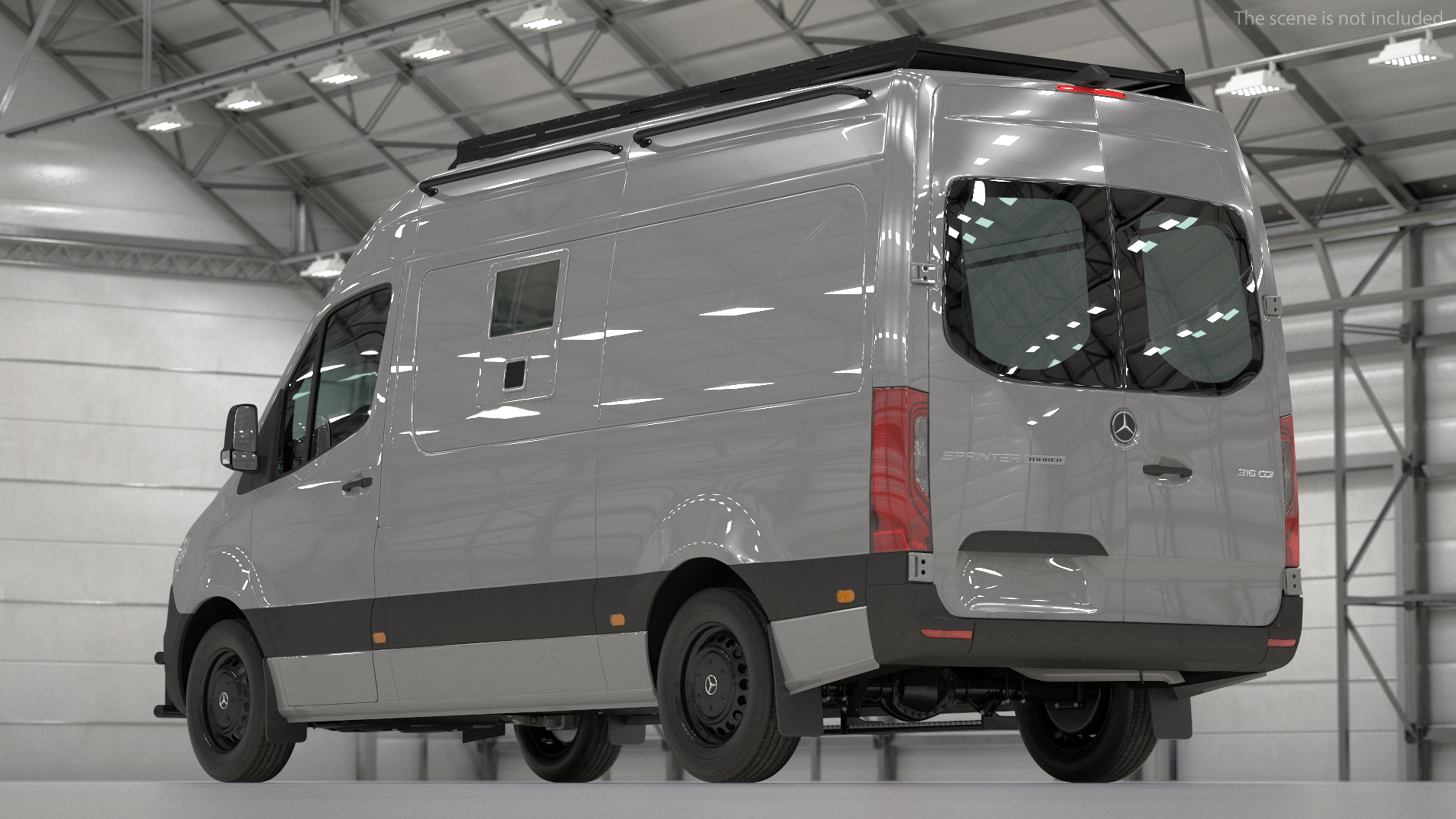 3D model Mercedes-Benz Sprinter Compact Van Simple Interior