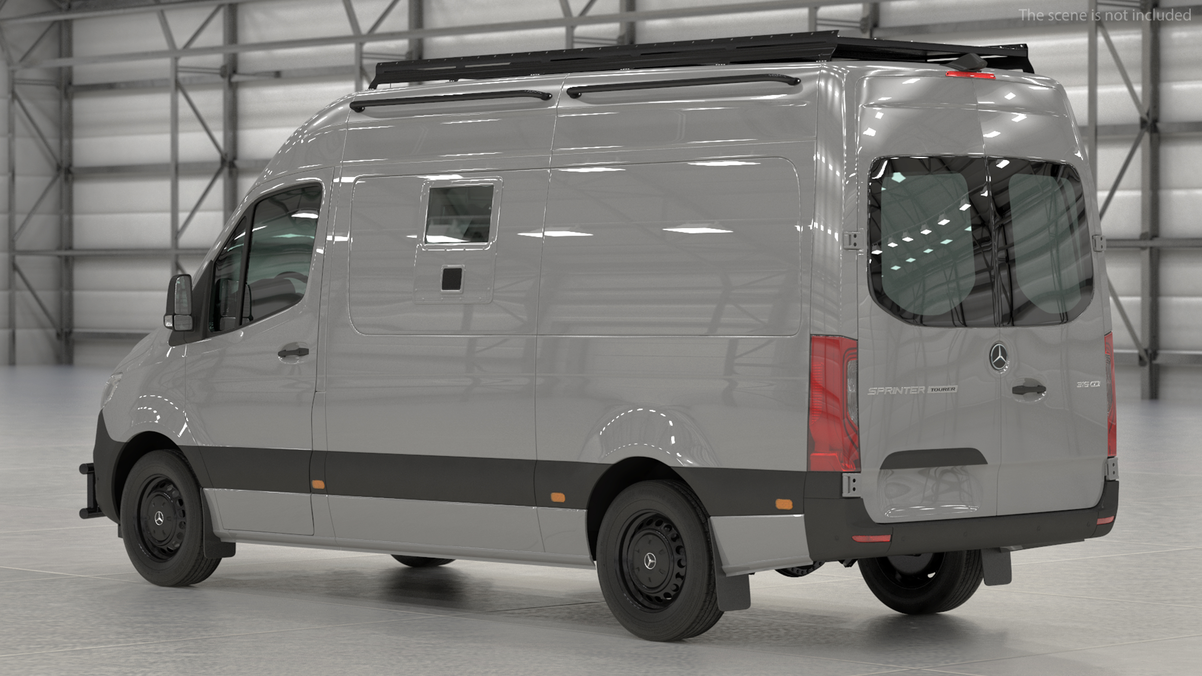 3D model Mercedes-Benz Sprinter Compact Van Simple Interior
