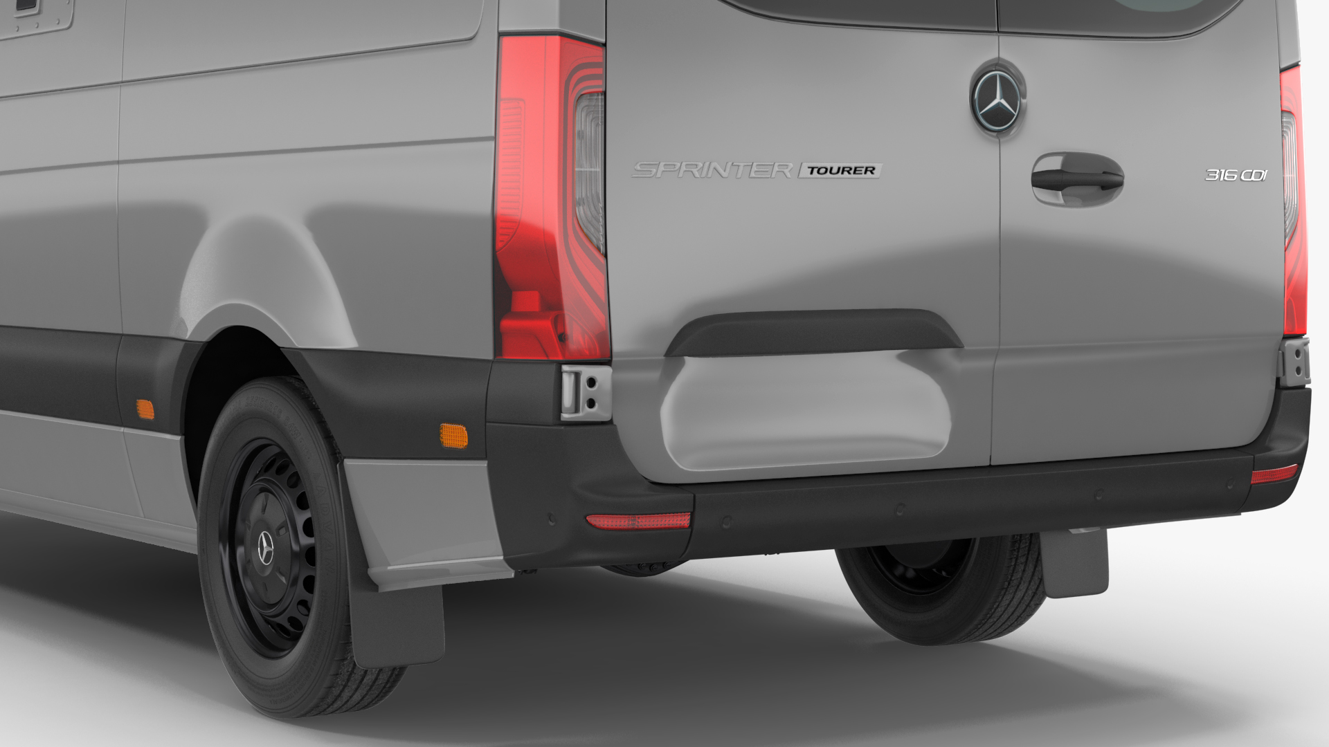 3D model Mercedes-Benz Sprinter Compact Van Simple Interior