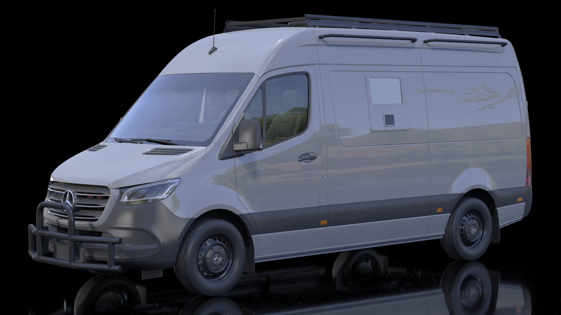 3D model Mercedes-Benz Sprinter Compact Van Simple Interior