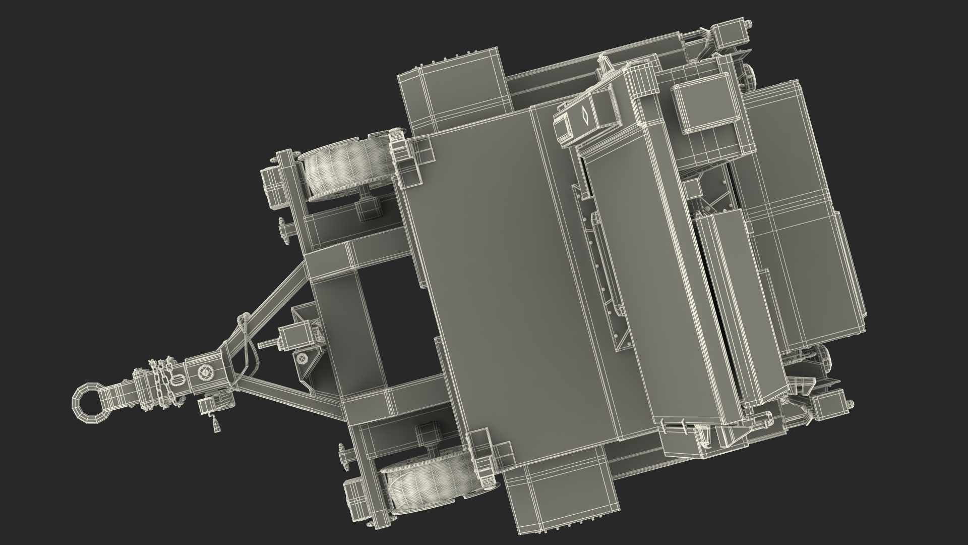 MPQ-64 Sentinel Radar Sand Color Rigged 3D model