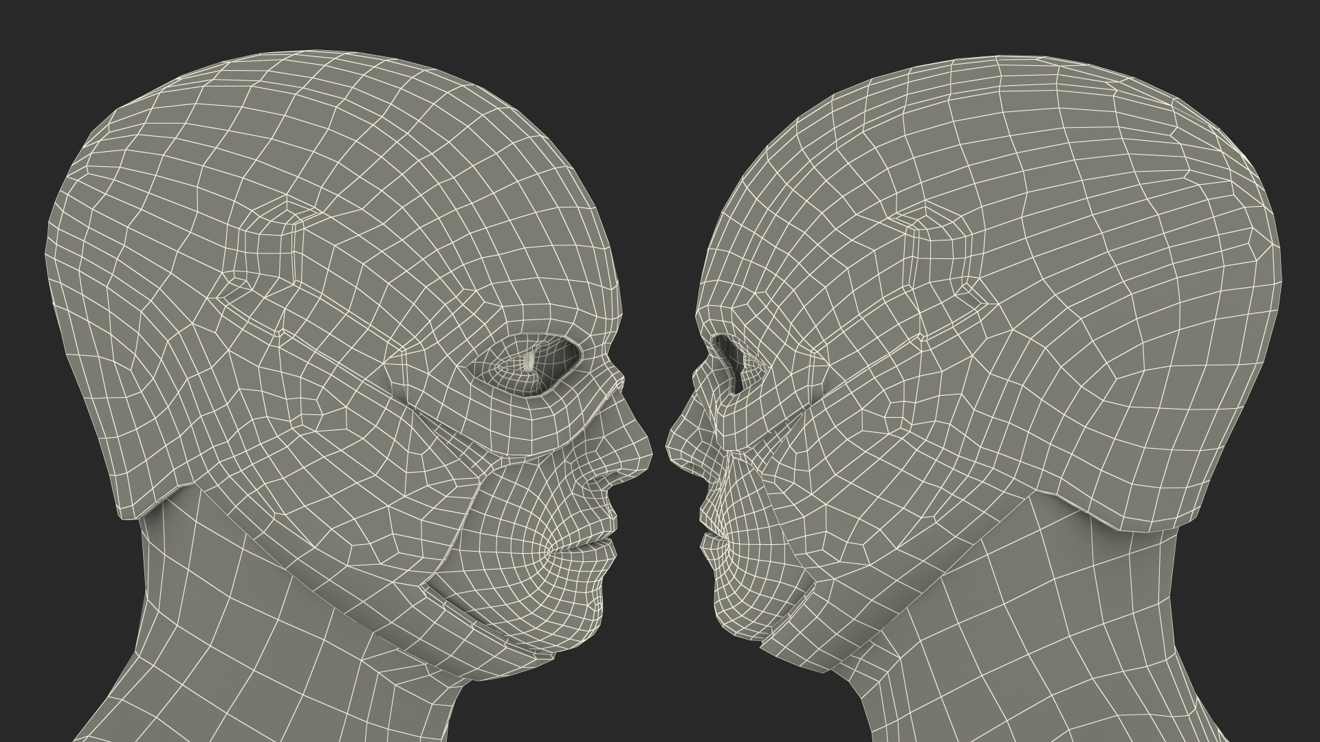 Character Superhero Head 3D model