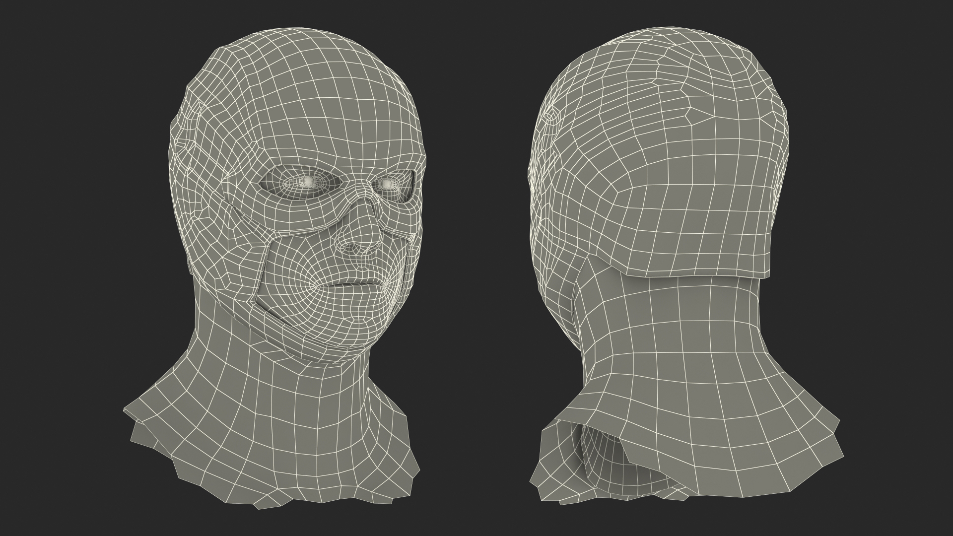 Character Superhero Head 3D model