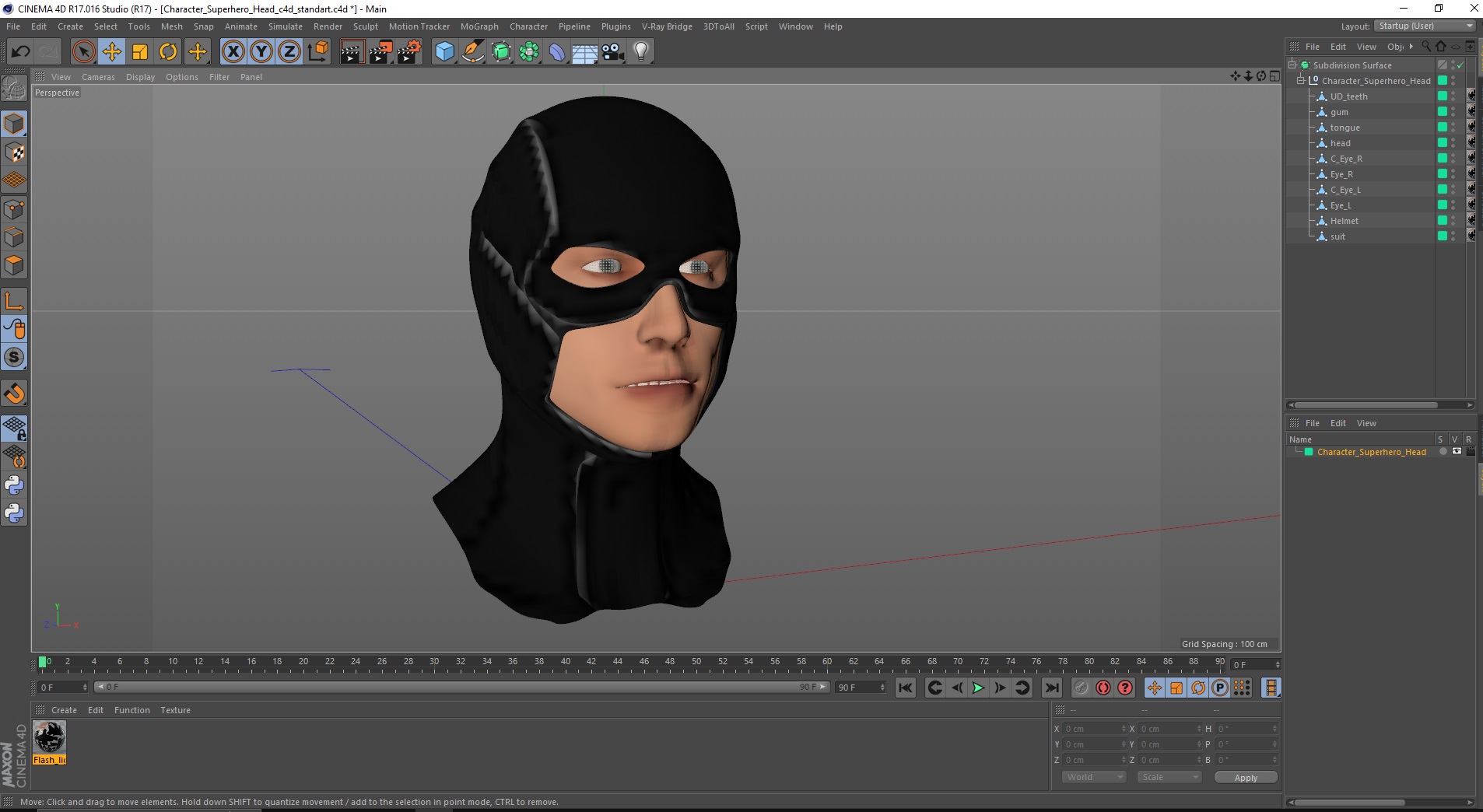 Character Superhero Head 3D model
