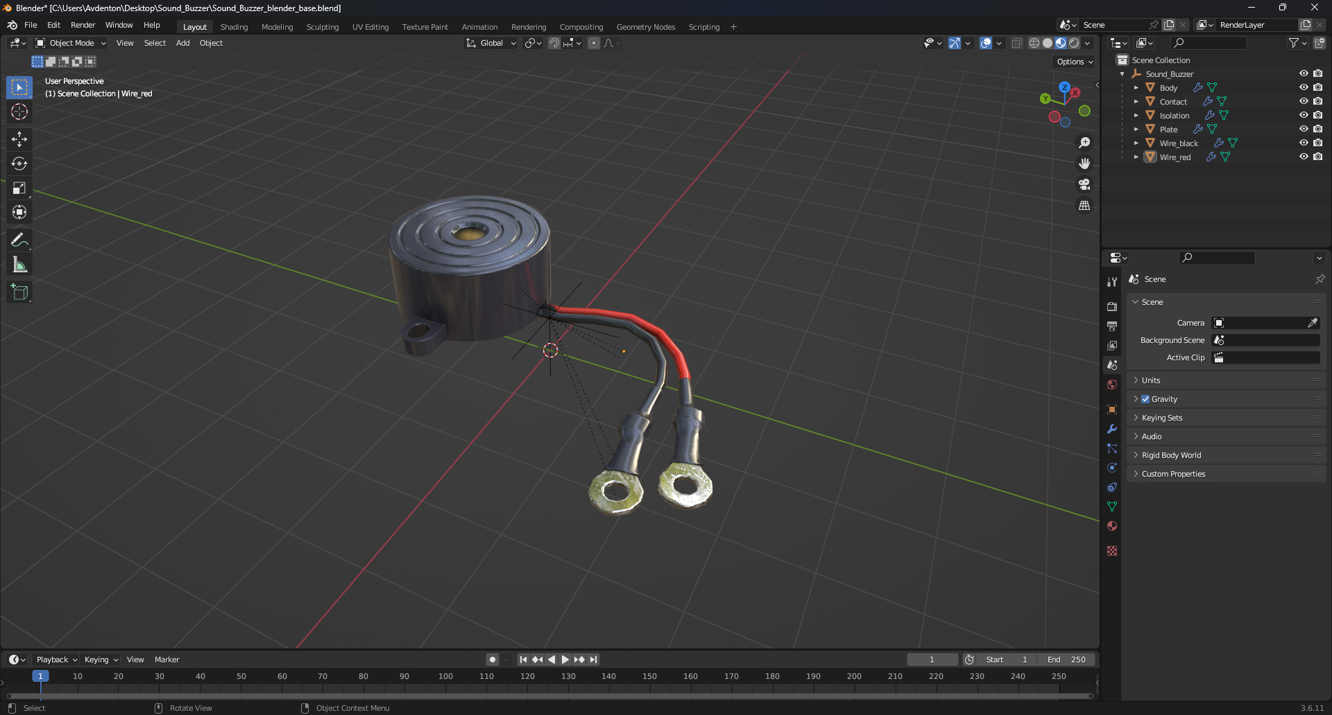 Sound buzzer 3D