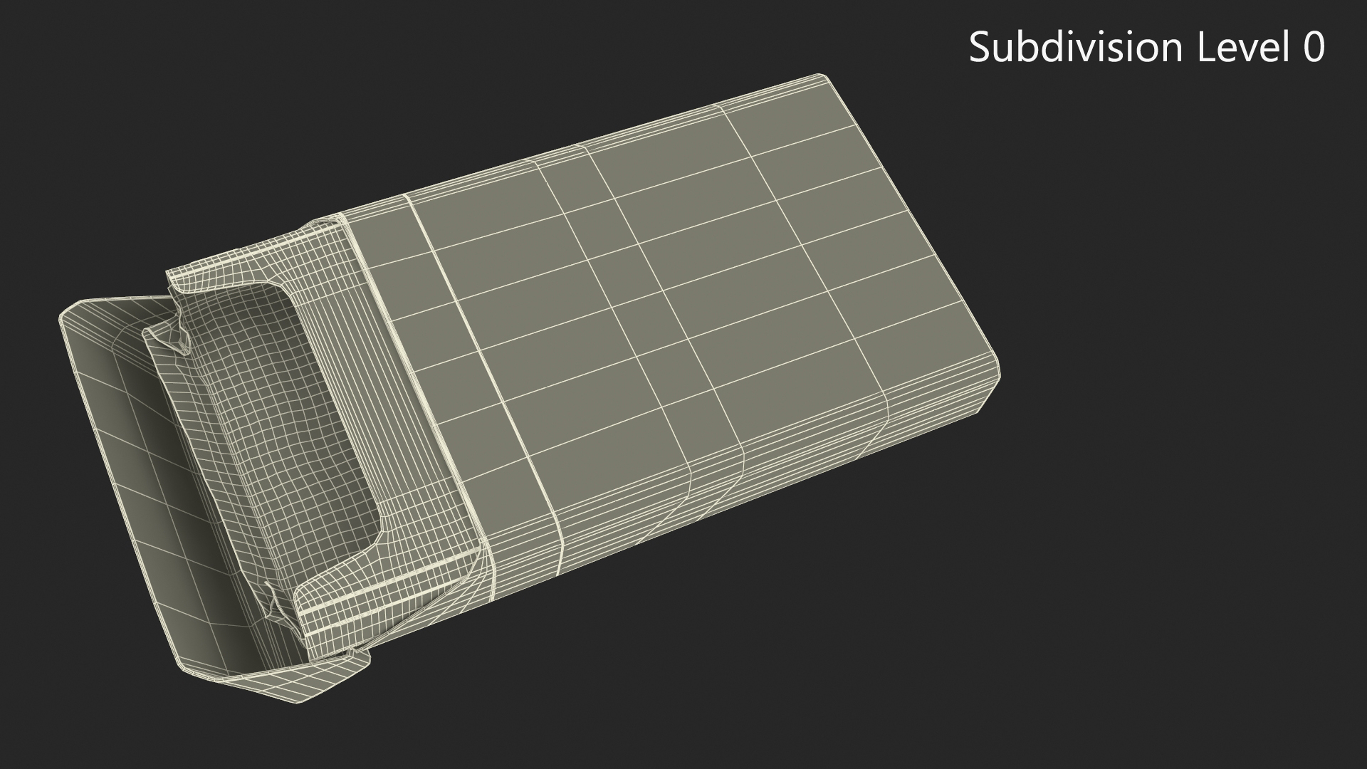 Pack of Cigarettes Super Slim Silver Empty 3D