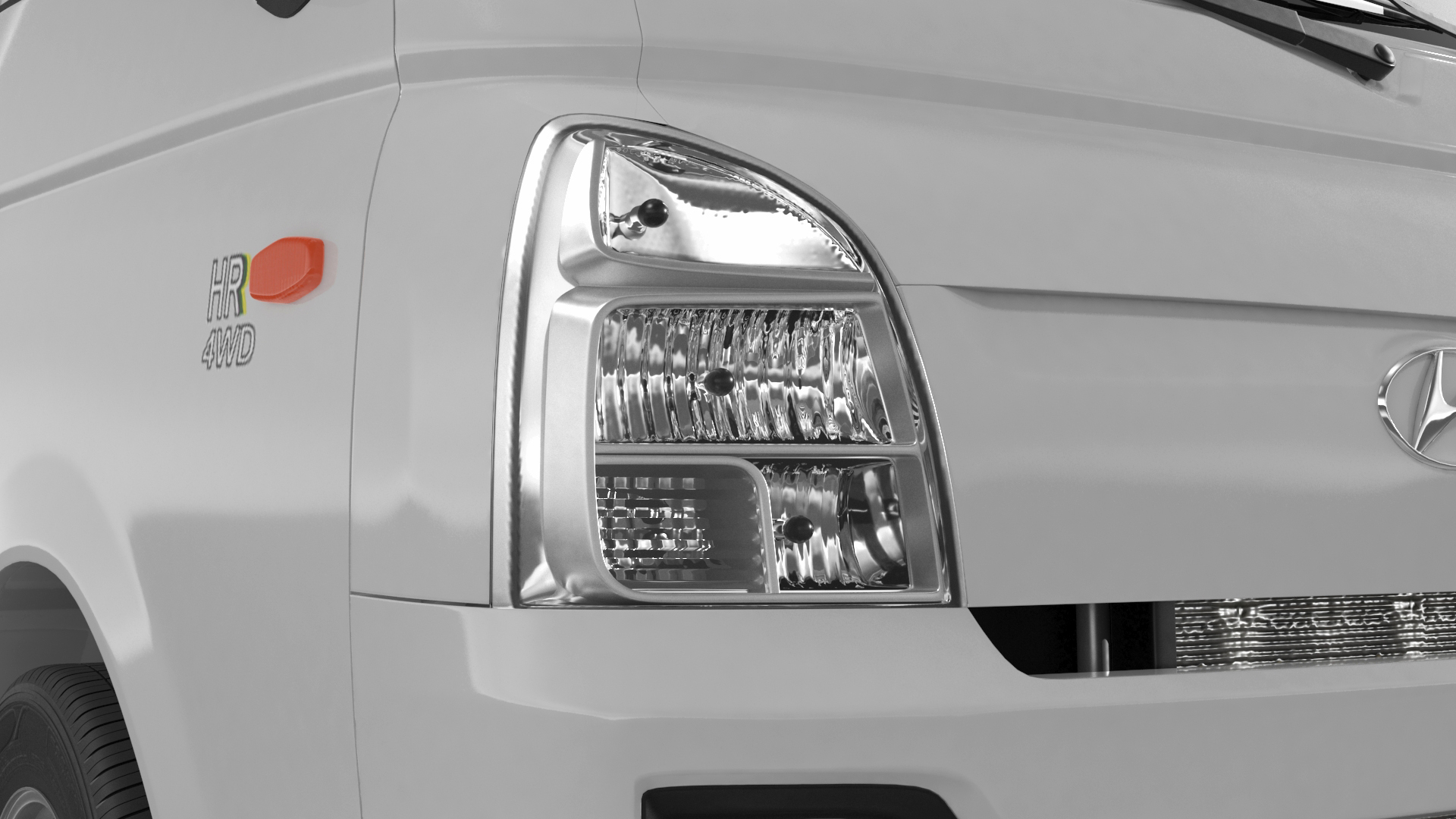 3D model Mini Truck Hyundai HR 2023 Refrigerator Rigged for Maya