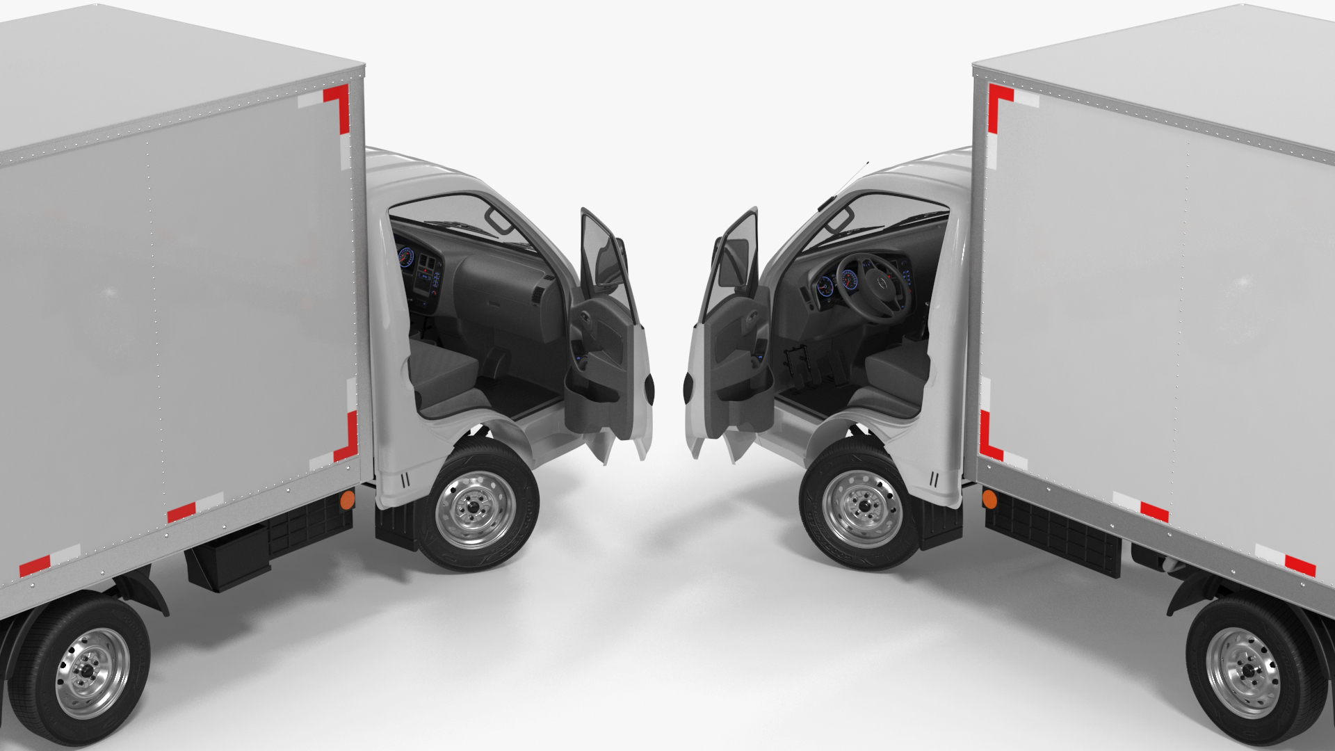 3D model Mini Truck Hyundai HR 2023 Refrigerator Rigged for Maya
