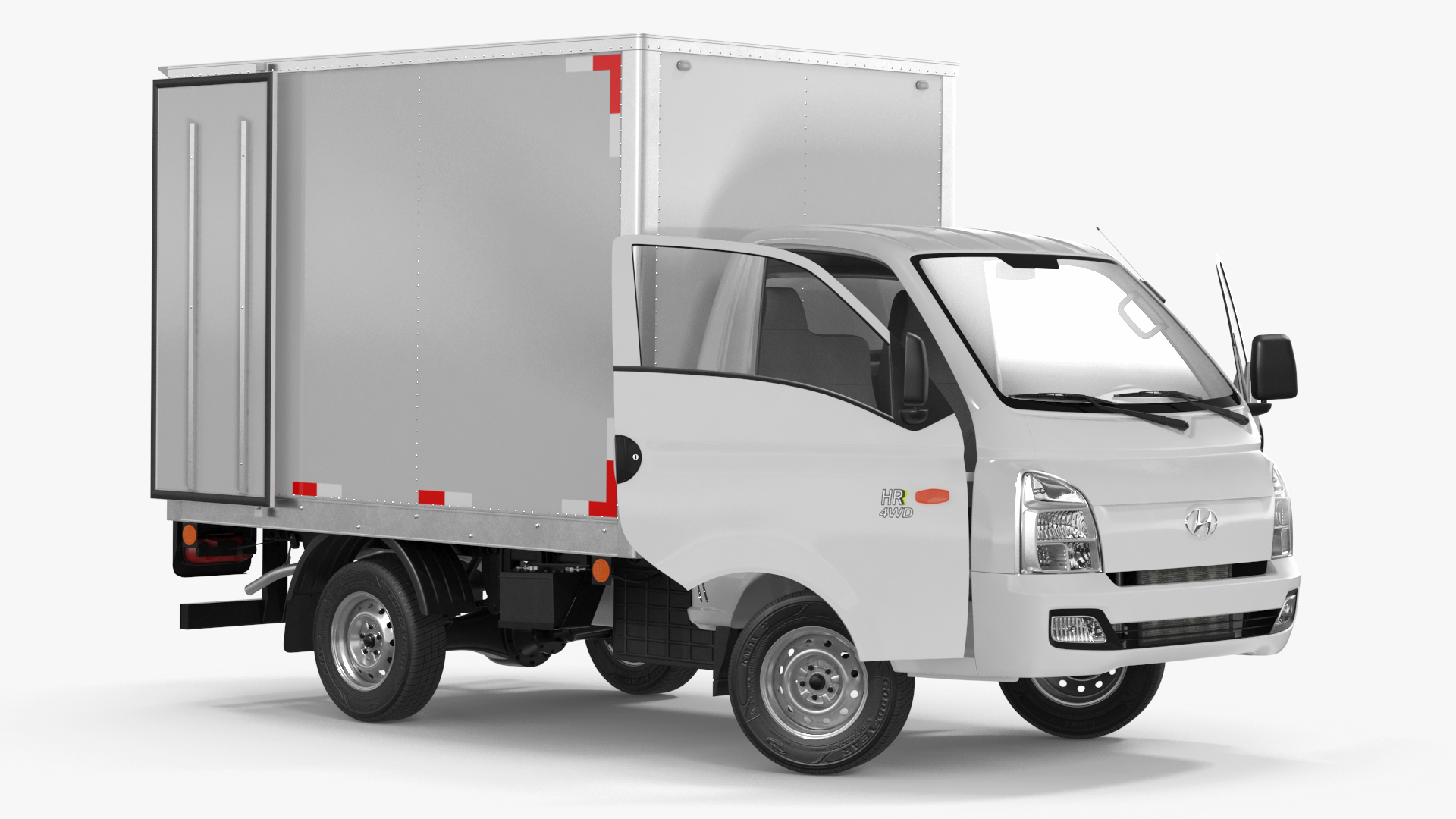 3D model Mini Truck Hyundai HR 2023 Refrigerator Rigged for Maya
