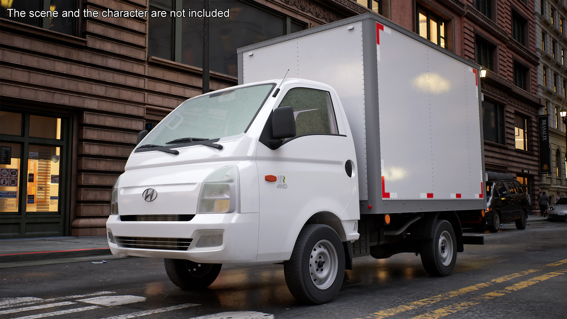 3D model Mini Truck Hyundai HR 2023 Refrigerator Rigged for Maya