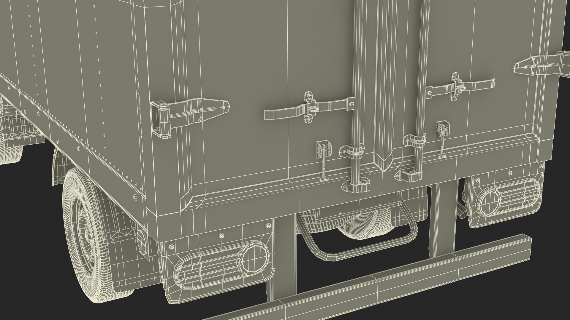 3D model Mini Truck Hyundai HR 2023 Refrigerator Rigged for Maya