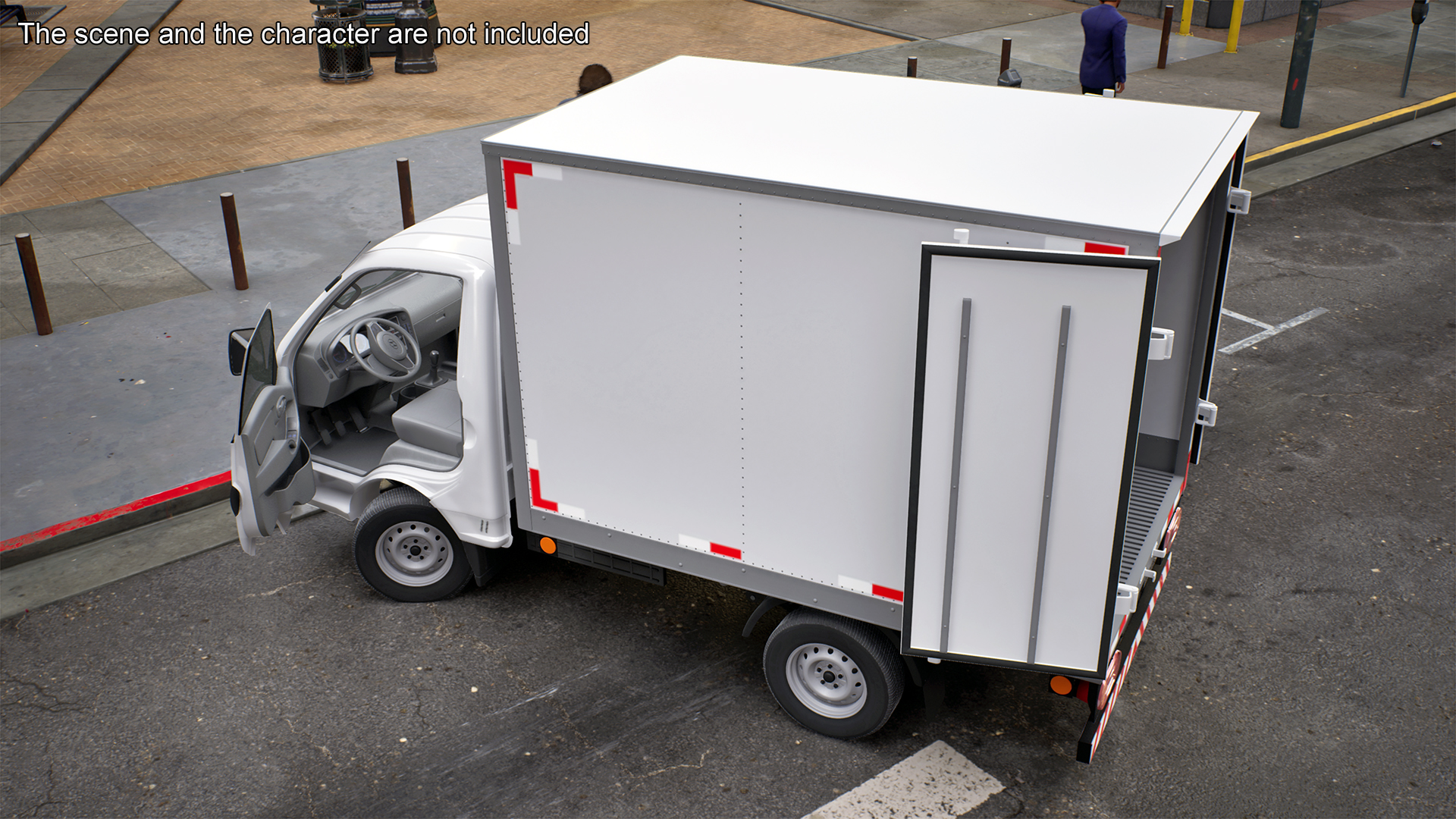 3D model Mini Truck Hyundai HR 2023 Refrigerator Rigged for Maya
