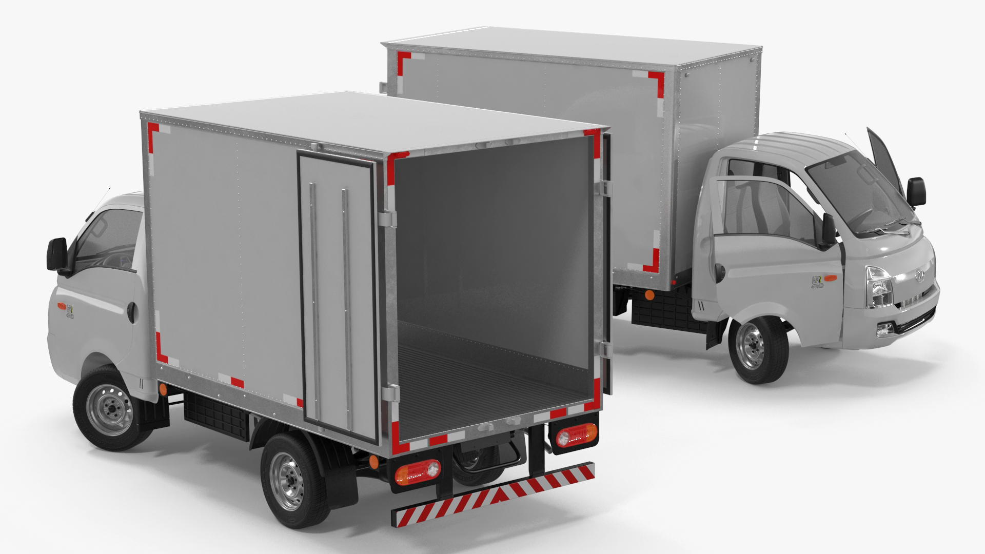 3D model Mini Truck Hyundai HR 2023 Refrigerator Rigged for Maya