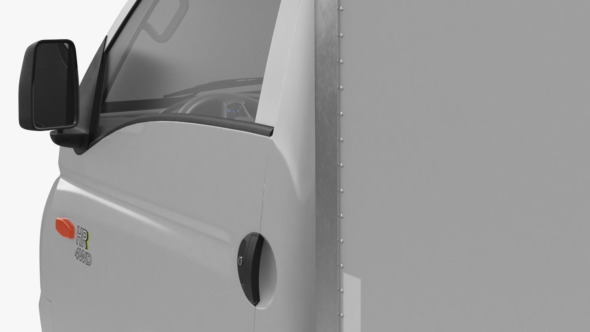 3D model Mini Truck Hyundai HR 2023 Refrigerator Rigged for Maya