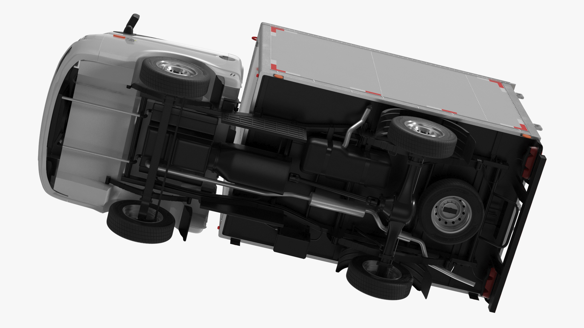 3D model Mini Truck Hyundai HR 2023 Refrigerator Rigged for Maya