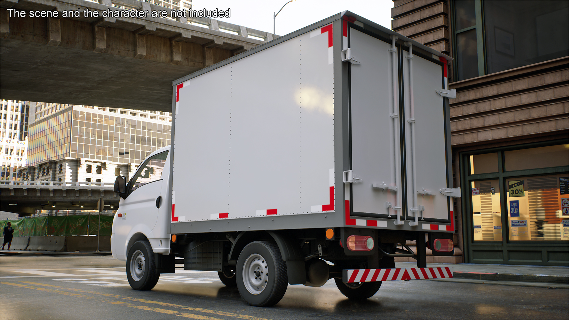 3D model Mini Truck Hyundai HR 2023 Refrigerator Rigged for Maya